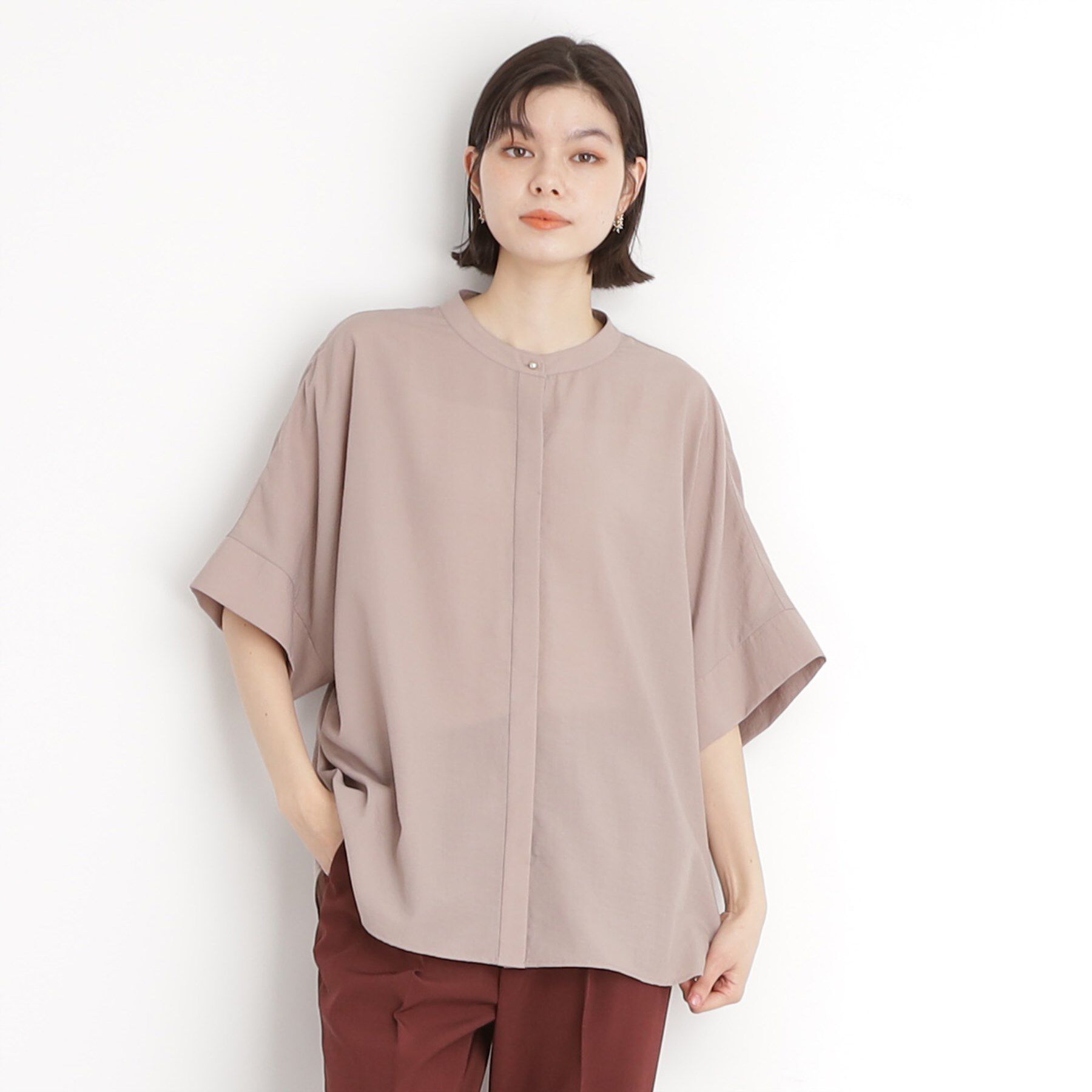 THE SHOP TK「ドルマンブラウス【7色展開/洗濯機OK/体型カバー】」|シャツ・ブラウス|ベージュ(052)