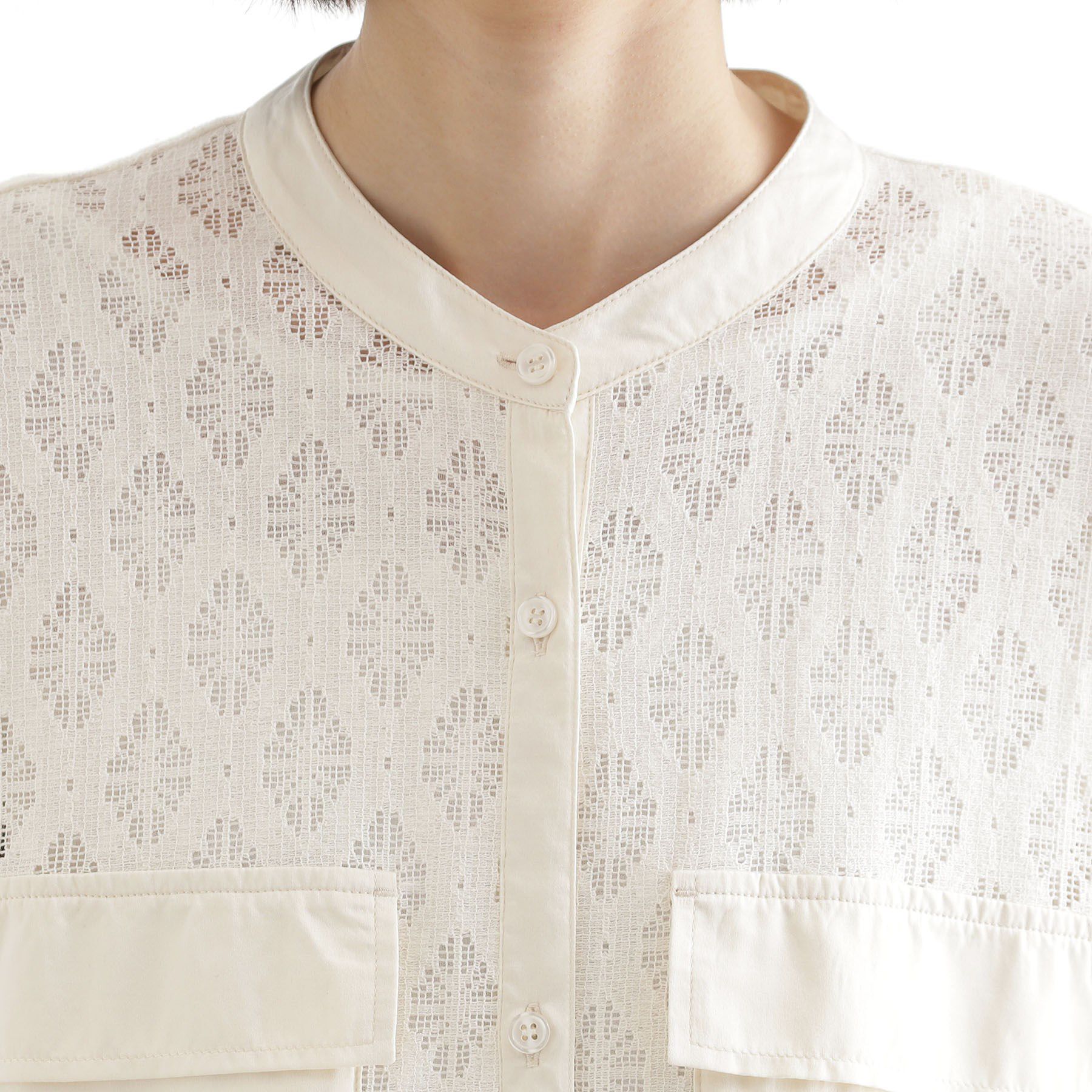 THE SHOP TK「レースシャツワンピース」|ワンピース|