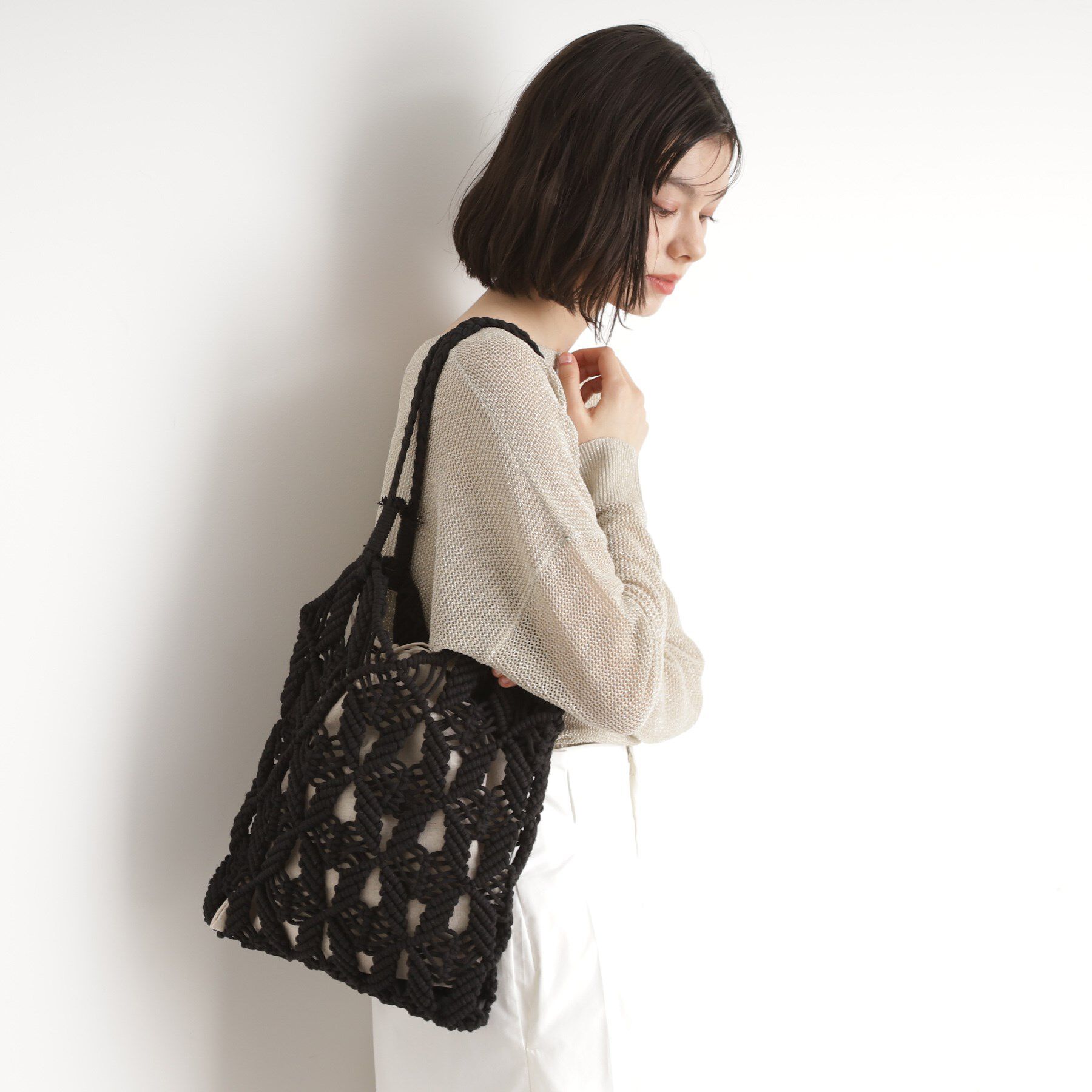 THE SHOP TK「マクラメトートバッグ」|トートバッグ|