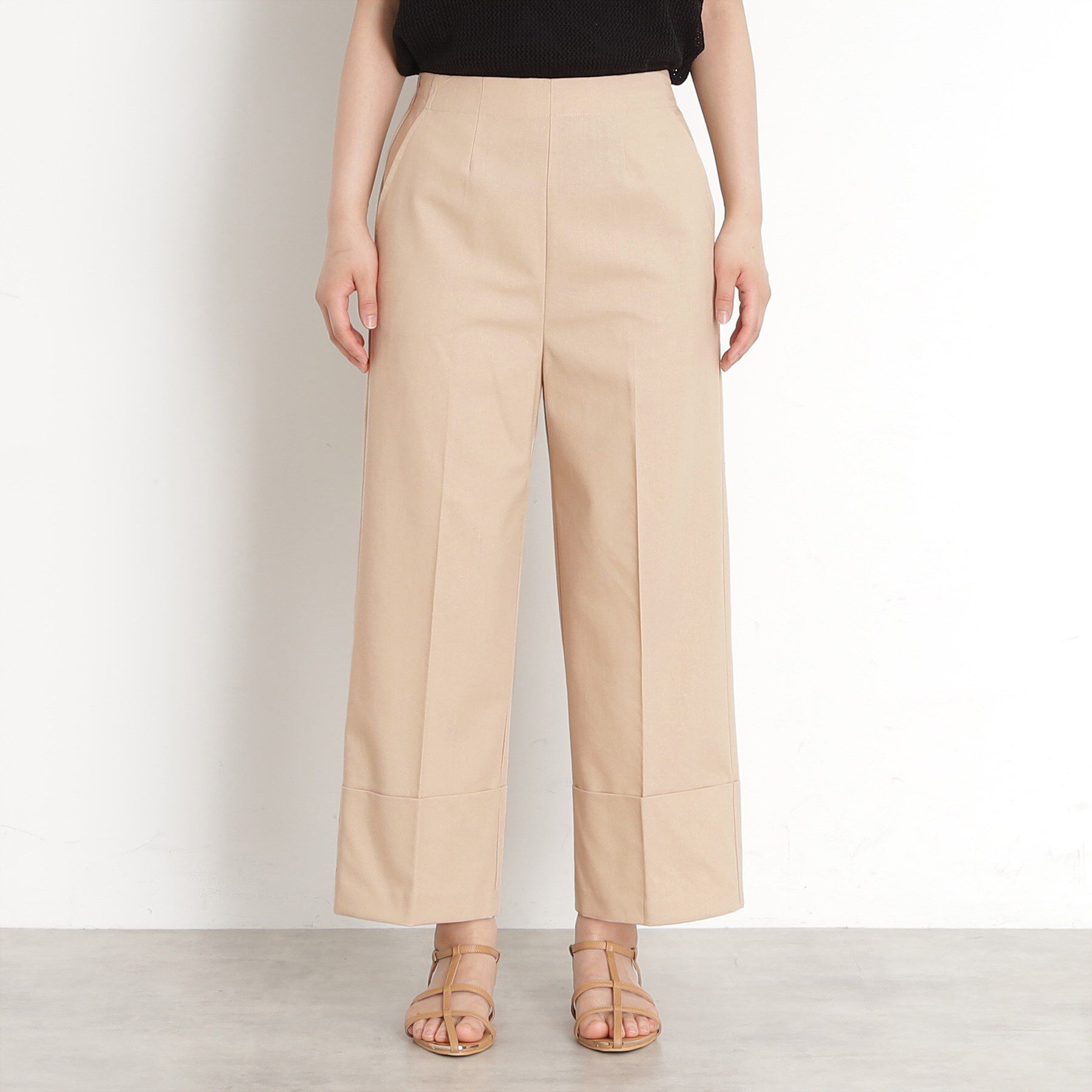 THE SHOP TK「麻混ワイドパンツ【洗える】」|その他|