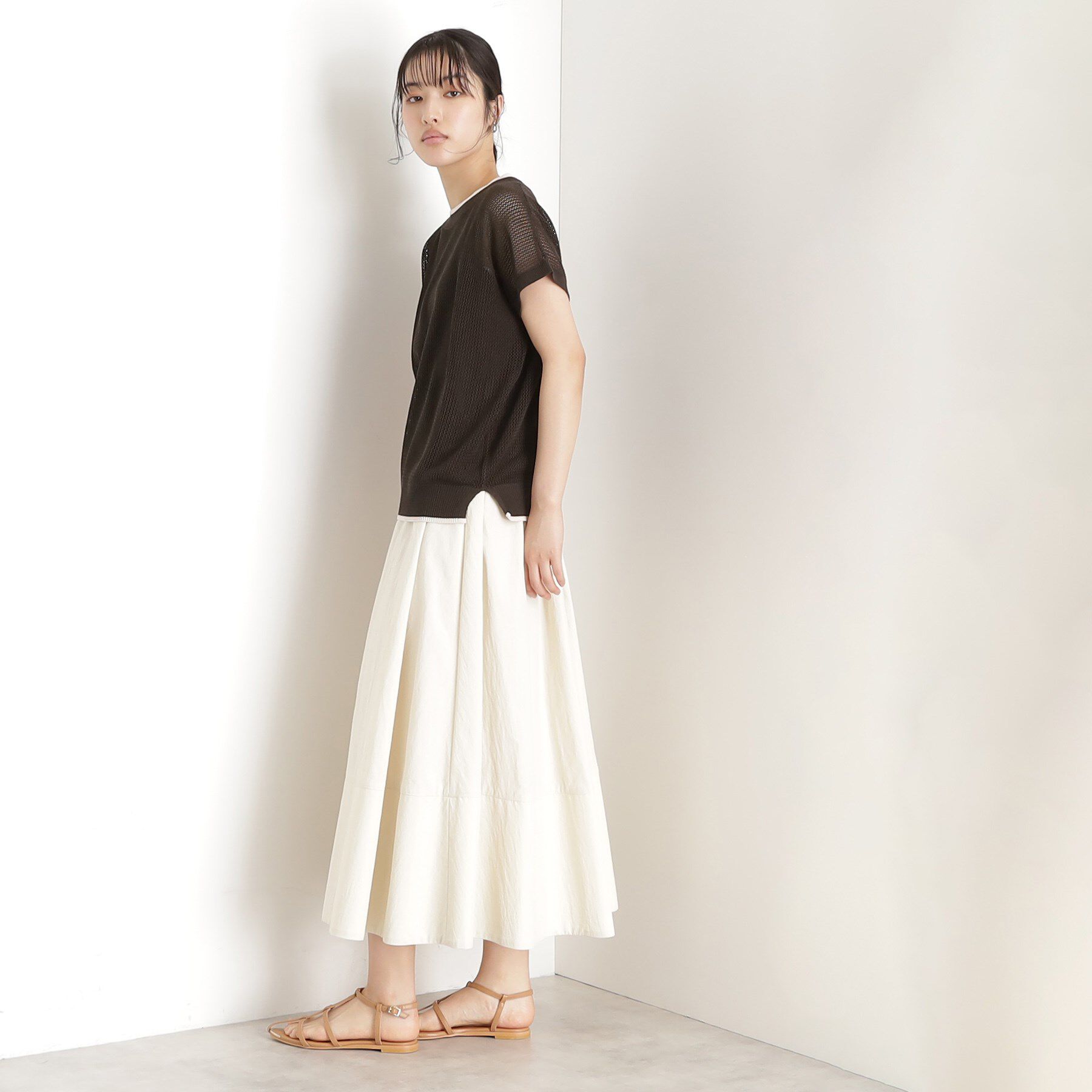 THE SHOP TK「フレンチスリーブメッシュニットタンクセット【洗える】」|その他|