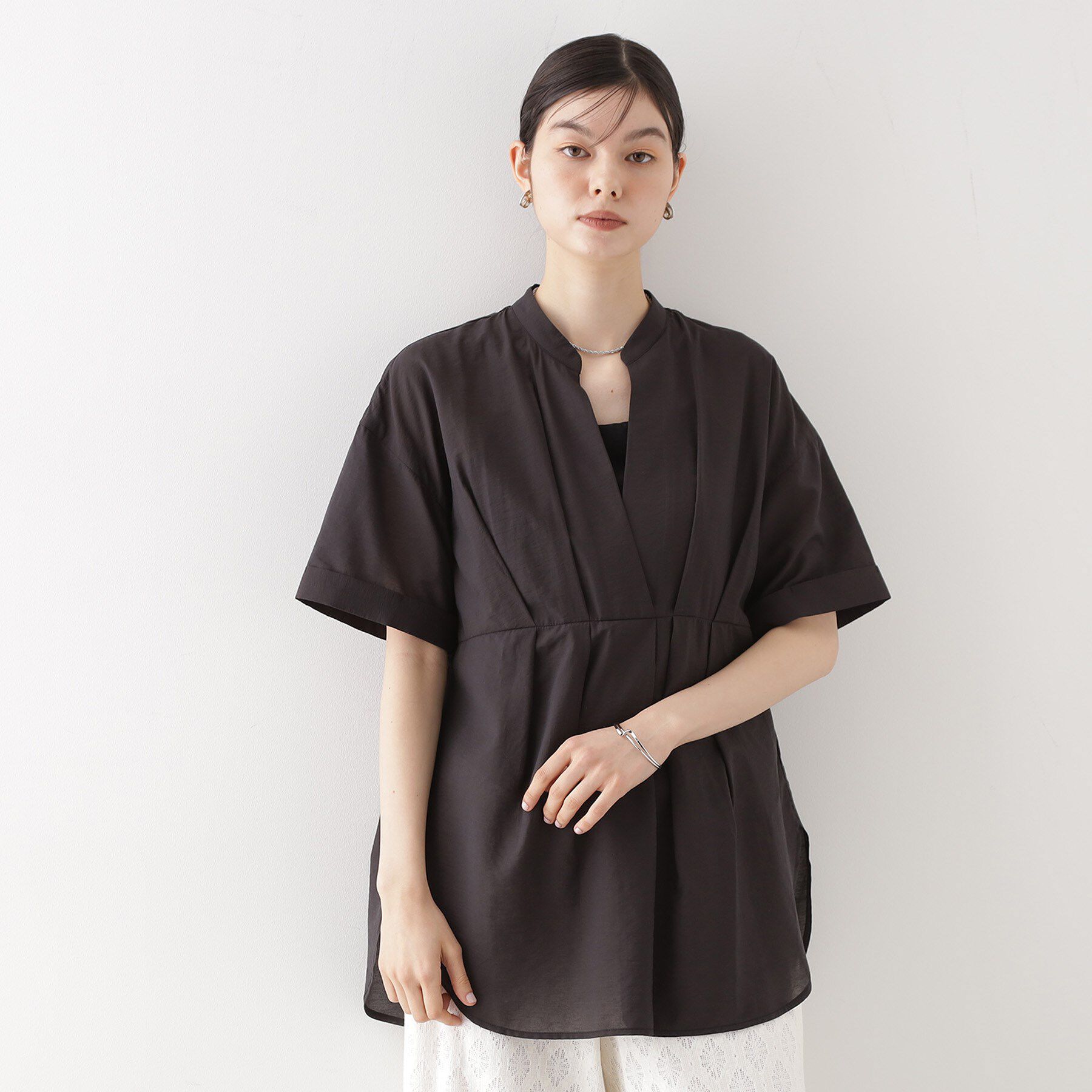 THE SHOP TK「ウエストタックチュニック【体型カバー/洗濯機OK】」|シャツ・ブラウス|スミクロ(018)