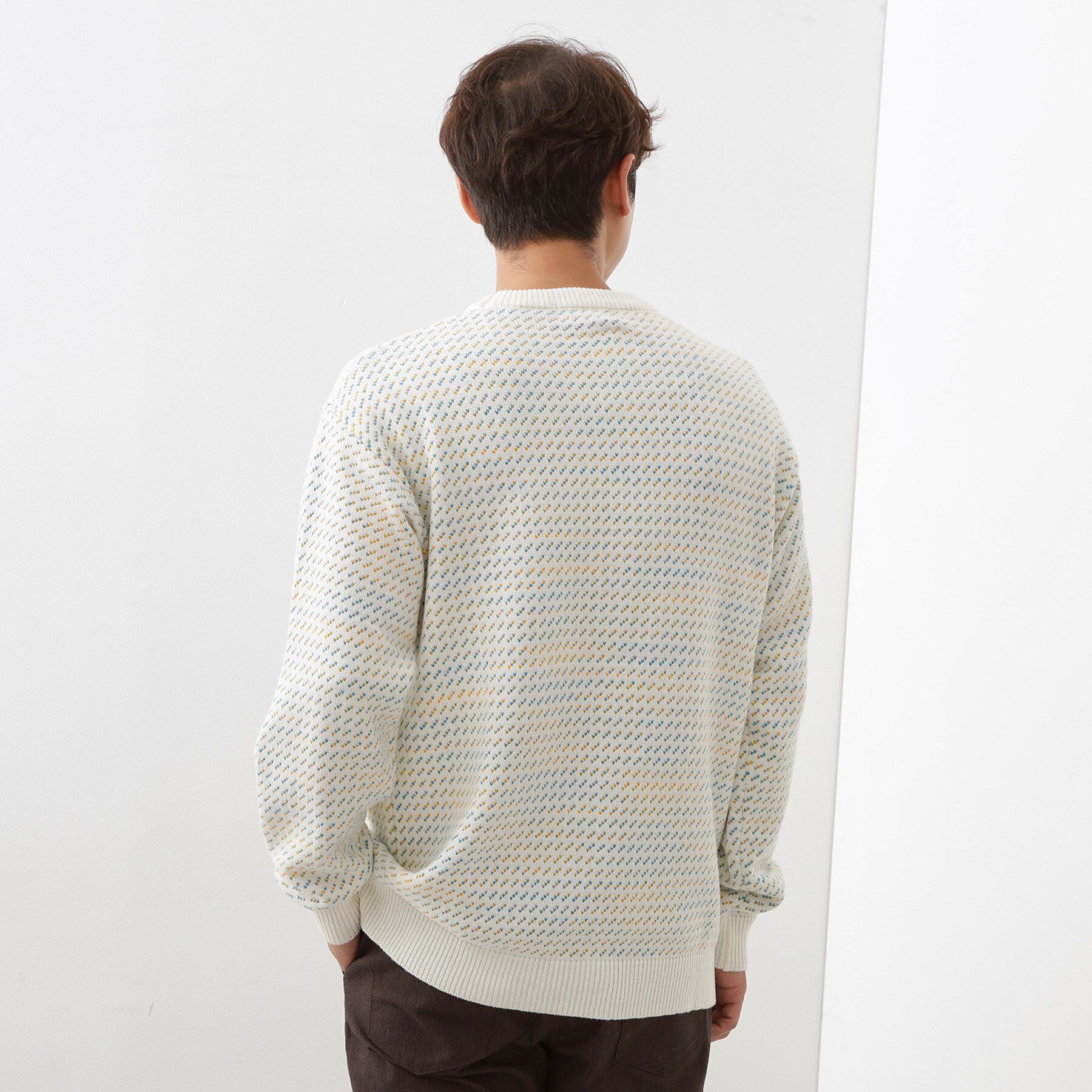 THE SHOP TK「バーズアイグラデーションニット 洗濯機OK／ユニセックスでおすすめ！」|ニット・セーター|