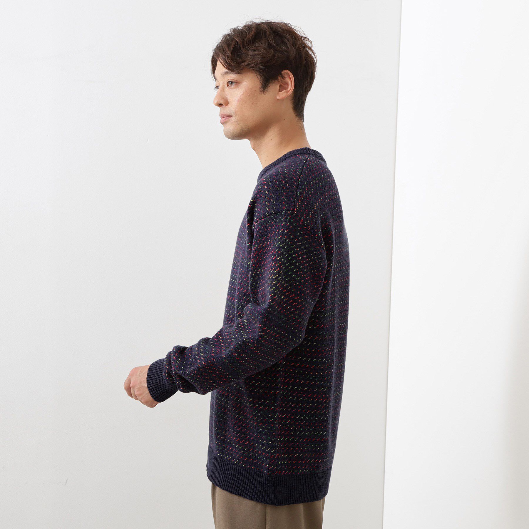 THE SHOP TK「バーズアイグラデーションニット 洗濯機OK／ユニセックスでおすすめ！」|ニット・セーター|