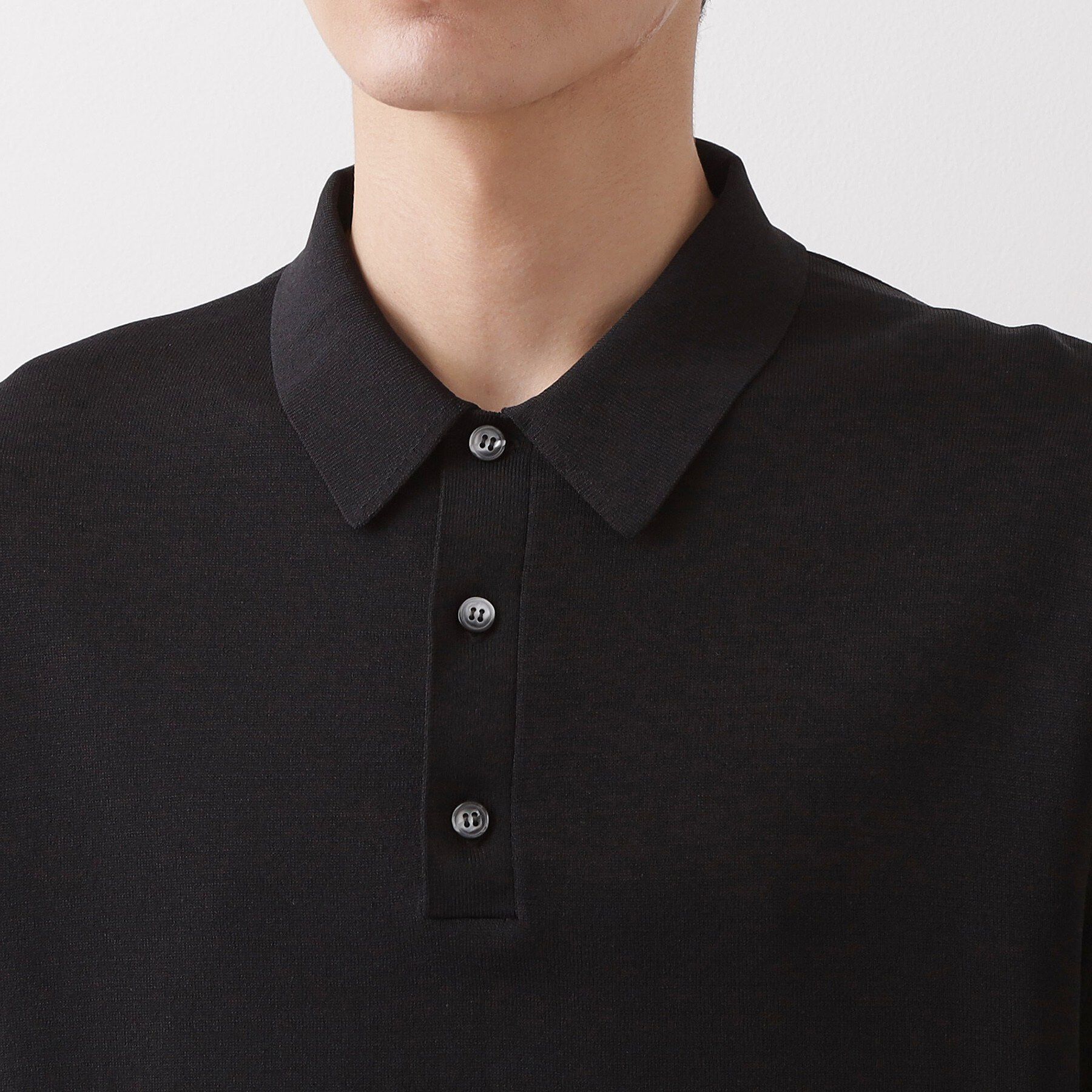 THE SHOP TK「《KURO》半袖ニットポロシャツ 接触冷感」|ポロシャツ|