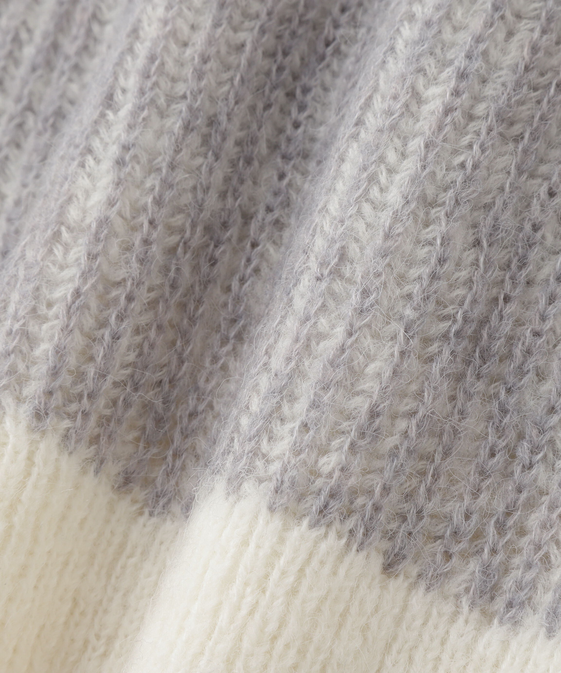  「配色リブボクシーニット」|ニット・セーター|