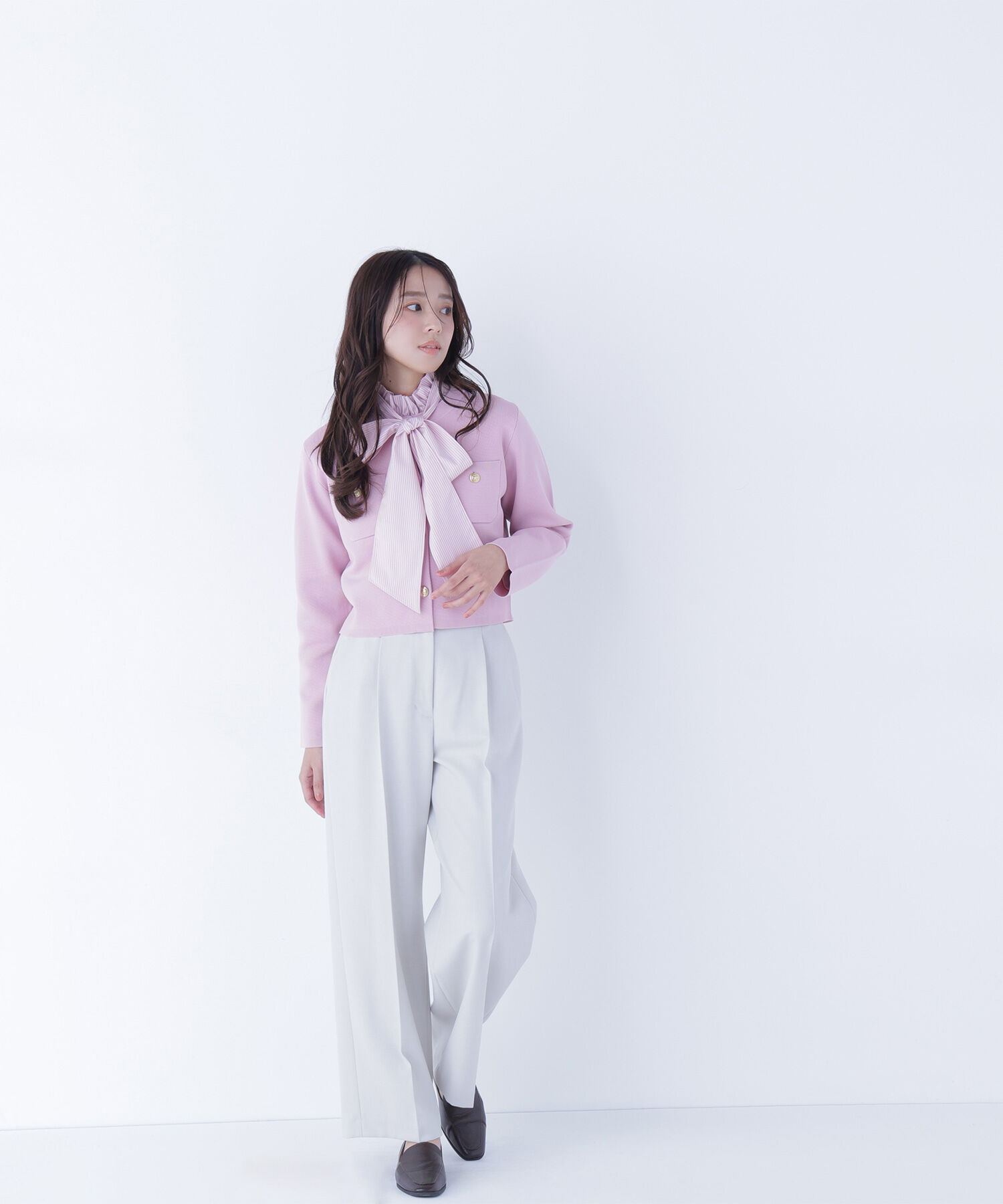  「エンブレムボタンニットジャケット」|ニット・セーター|