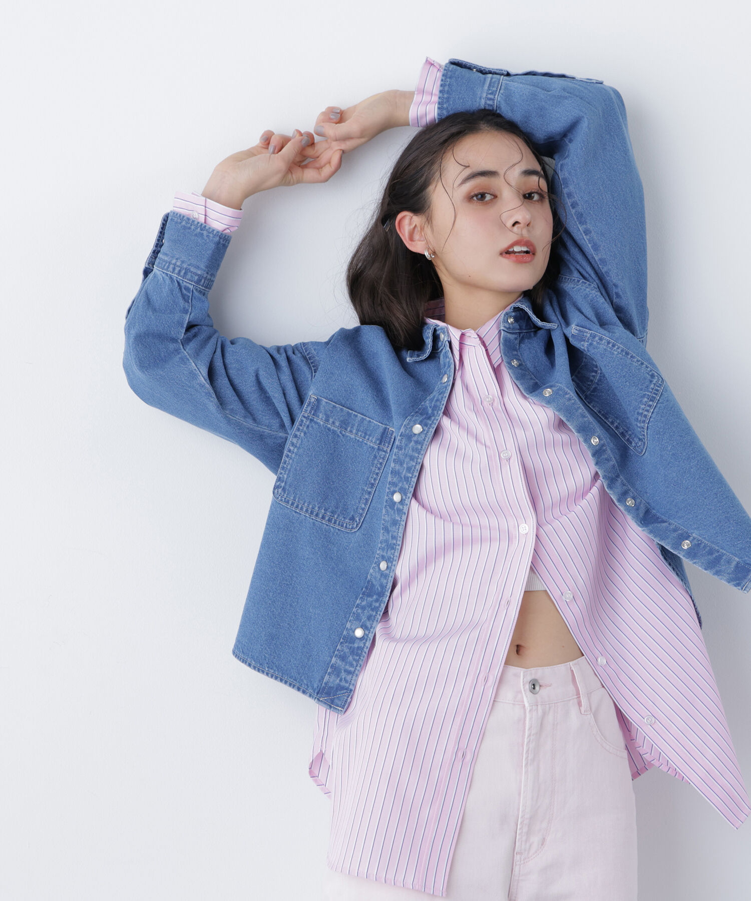  「〈N.〉クロップドデニムシャツ」|シャツ・ブラウス|