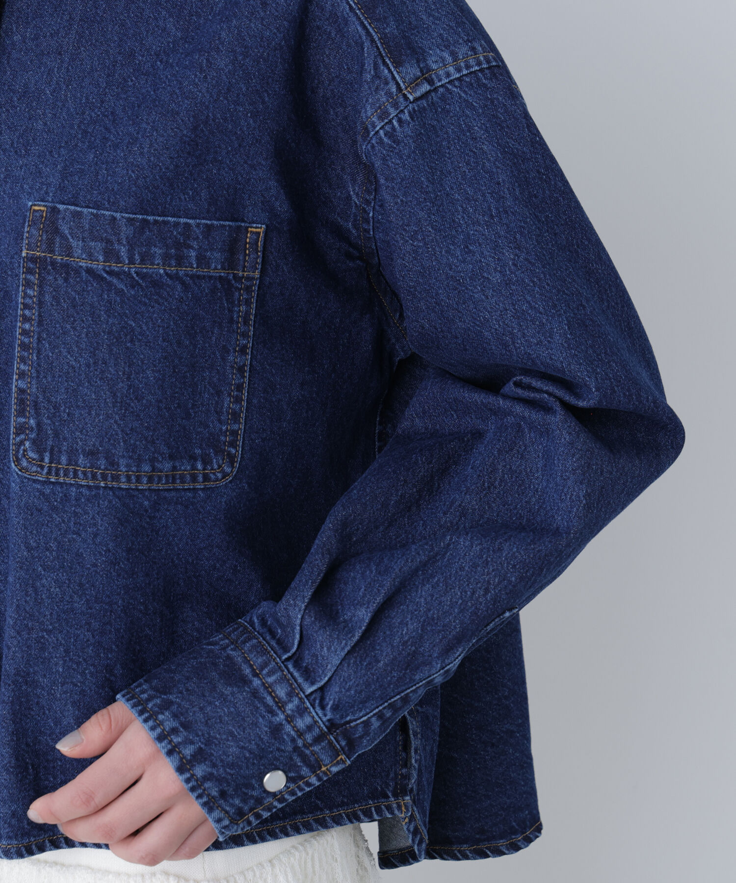  「〈N.〉クロップドデニムシャツ」|シャツ・ブラウス|