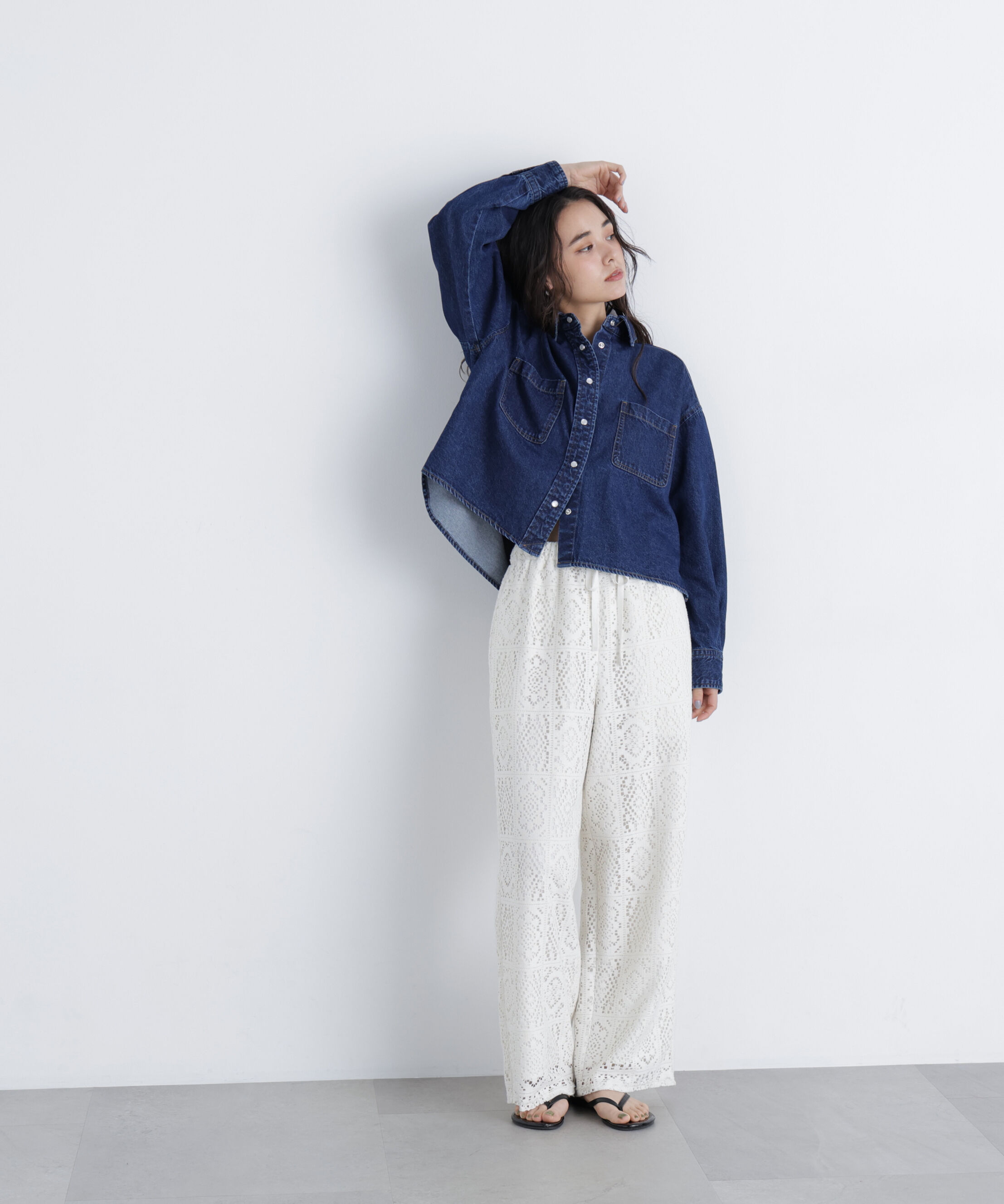  「〈N.〉クロップドデニムシャツ」|シャツ・ブラウス|
