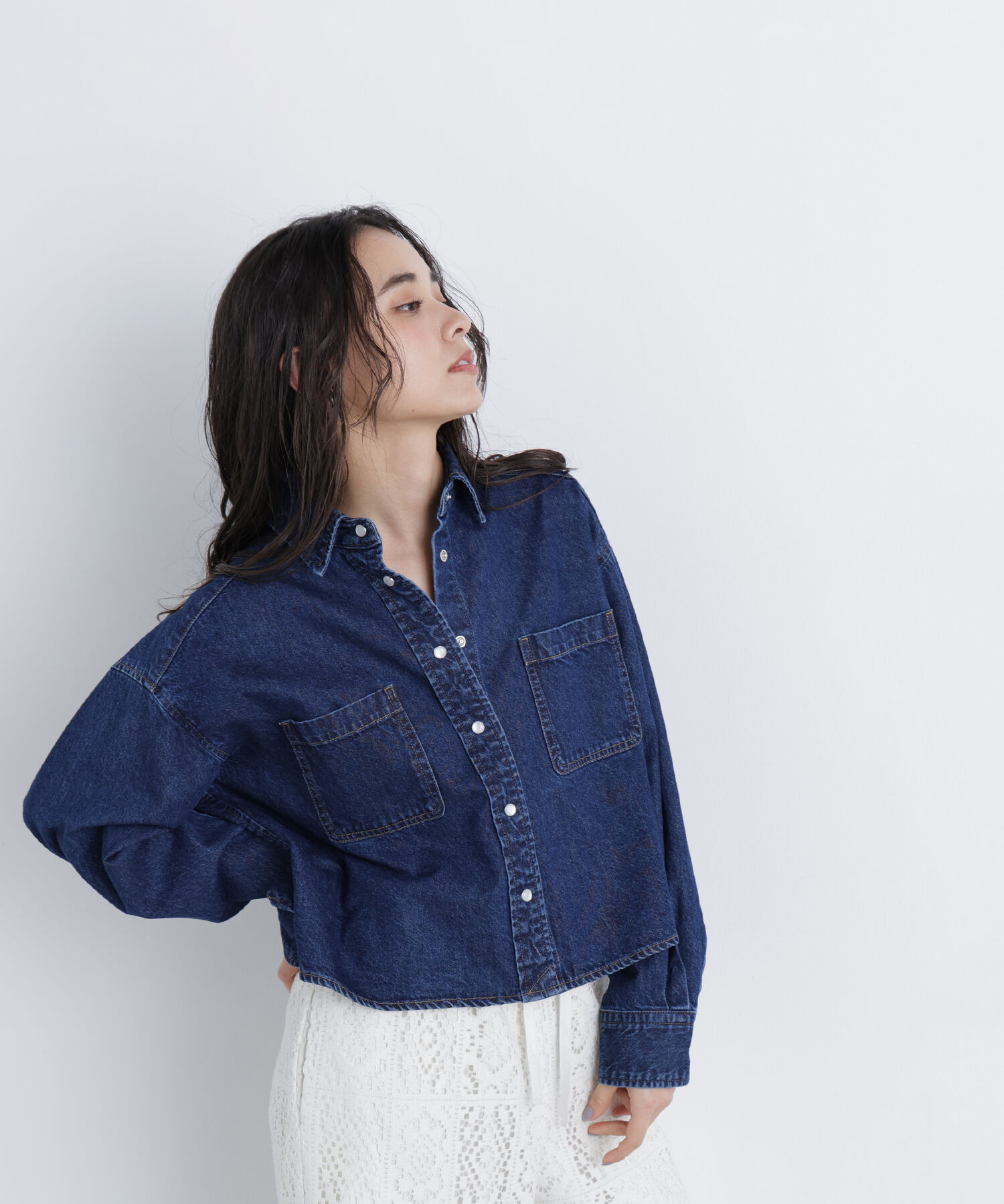  「〈N.〉クロップドデニムシャツ」|シャツ・ブラウス|