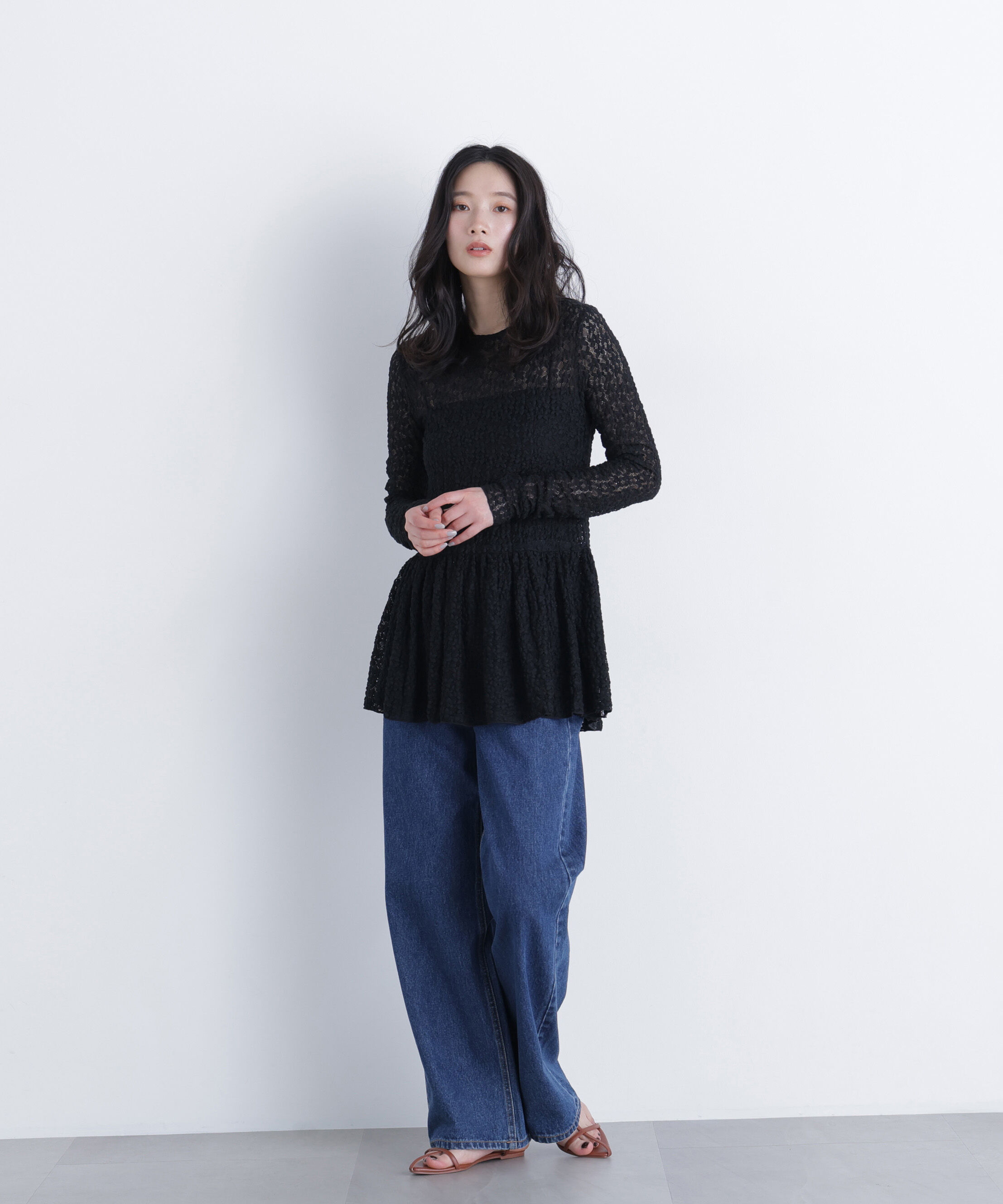  「〈N.〉 レースペプラムトップス」|Tシャツ・カットソー|