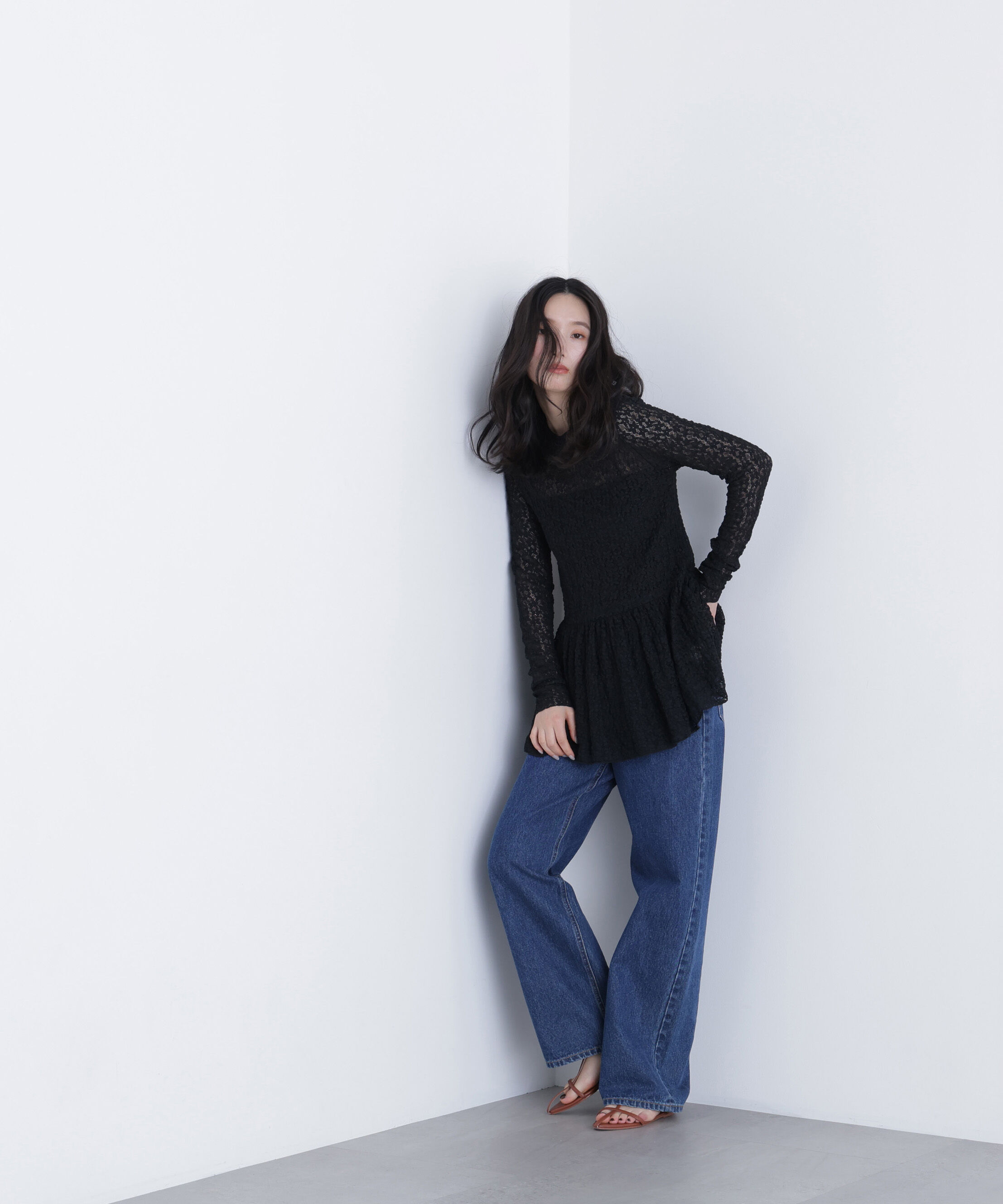  「〈N.〉 レースペプラムトップス」|Tシャツ・カットソー|