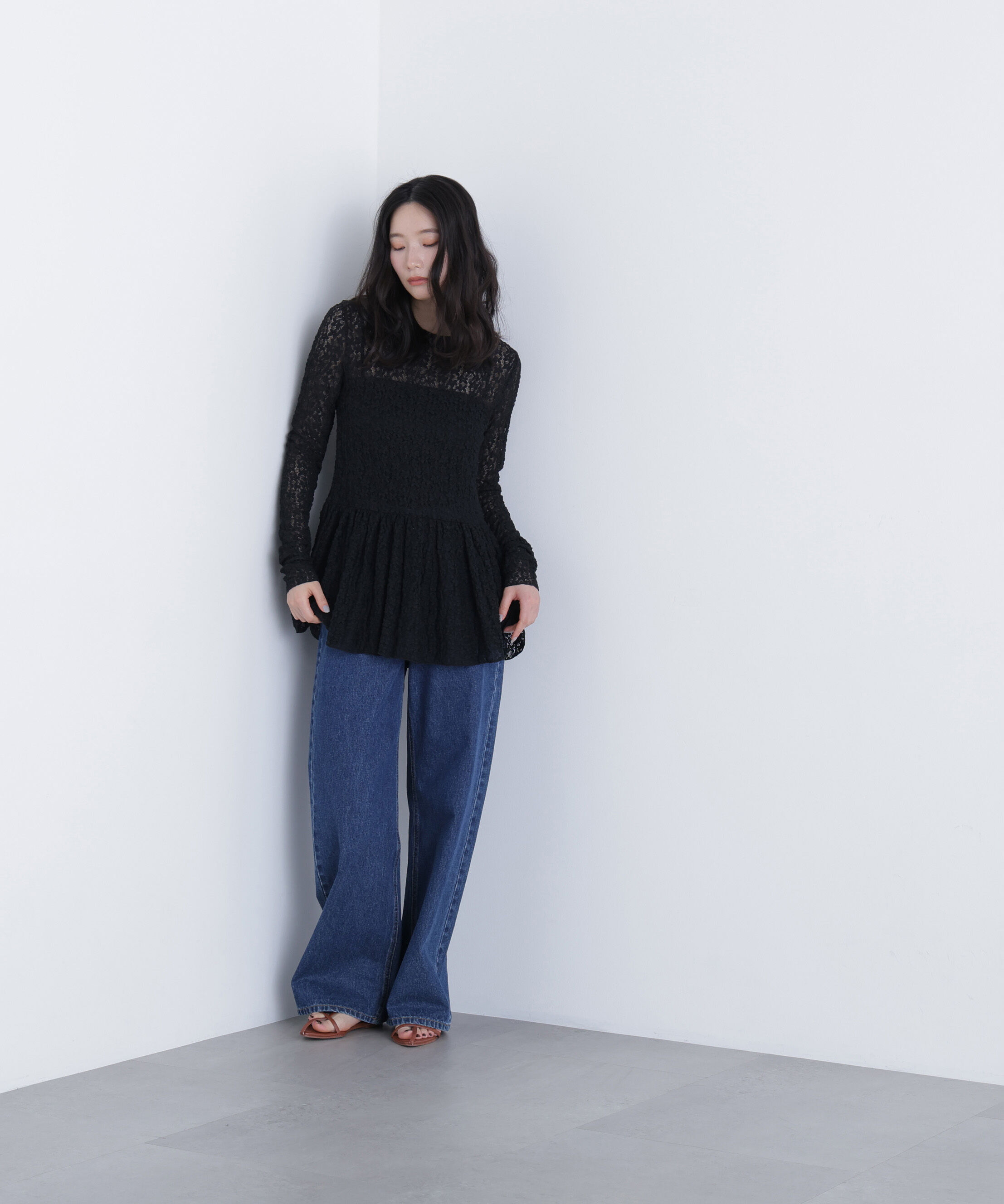  「〈N.〉 レースペプラムトップス」|Tシャツ・カットソー|