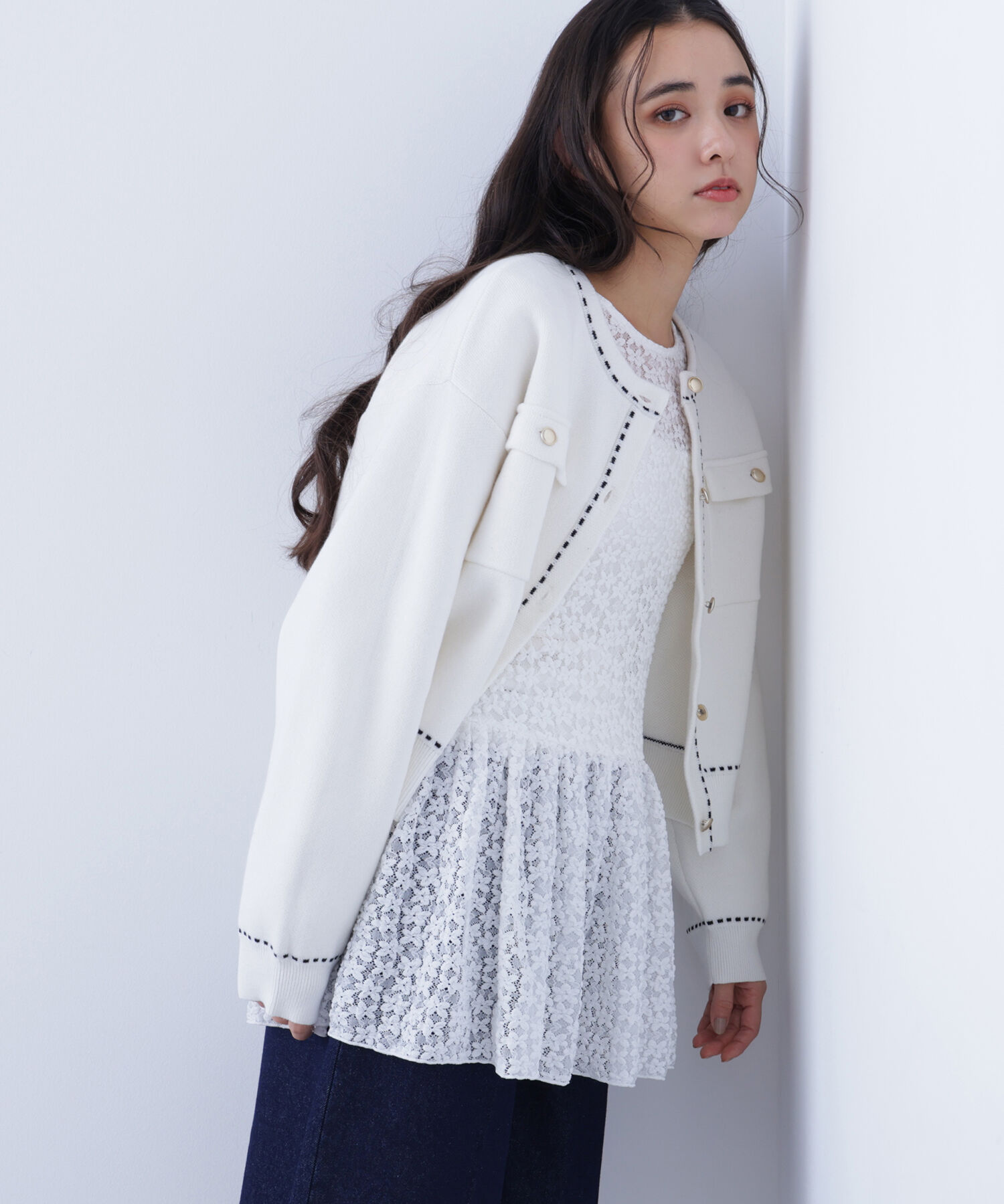  「〈N.〉 レースペプラムトップス」|Tシャツ・カットソー|