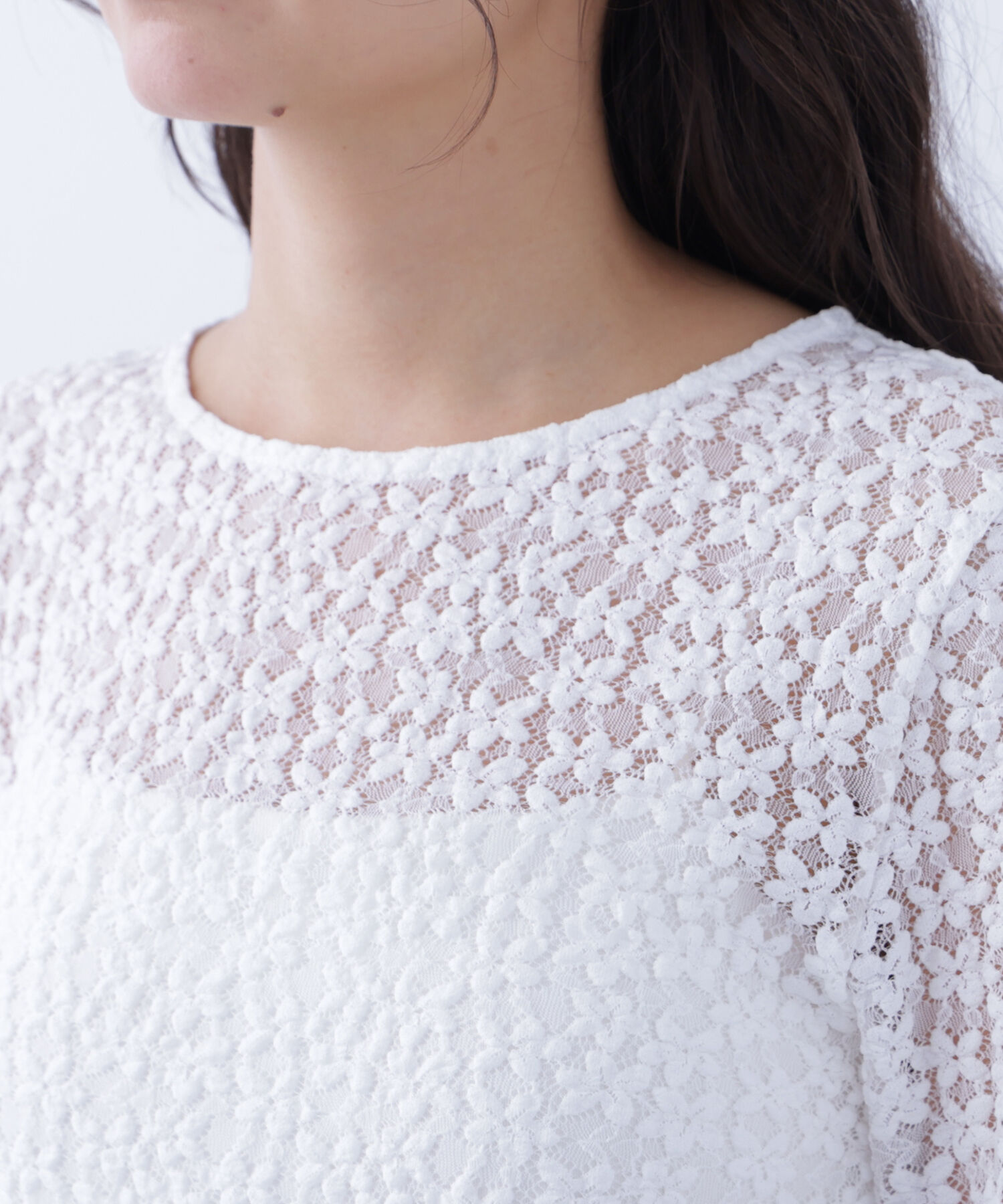  「〈N.〉 レースペプラムトップス」|Tシャツ・カットソー|