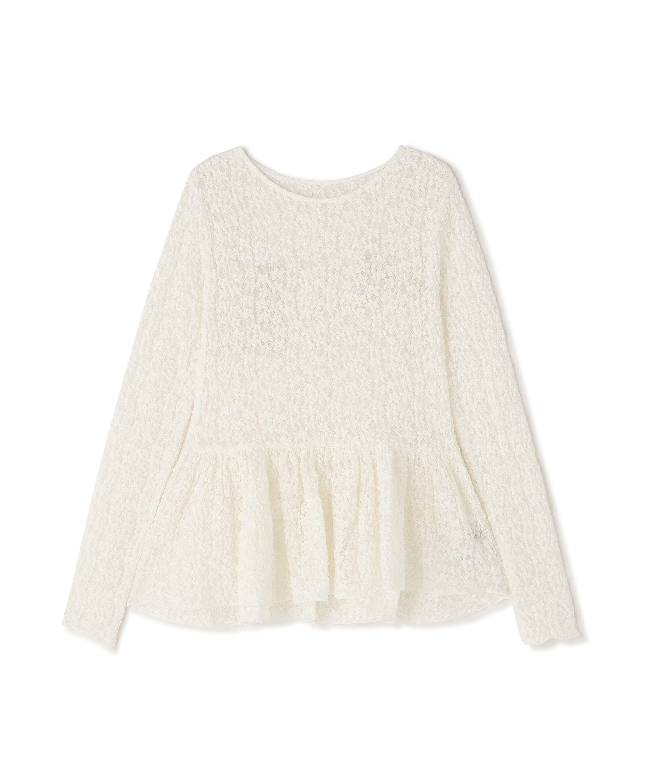  「〈N.〉 レースペプラムトップス」|Tシャツ・カットソー|