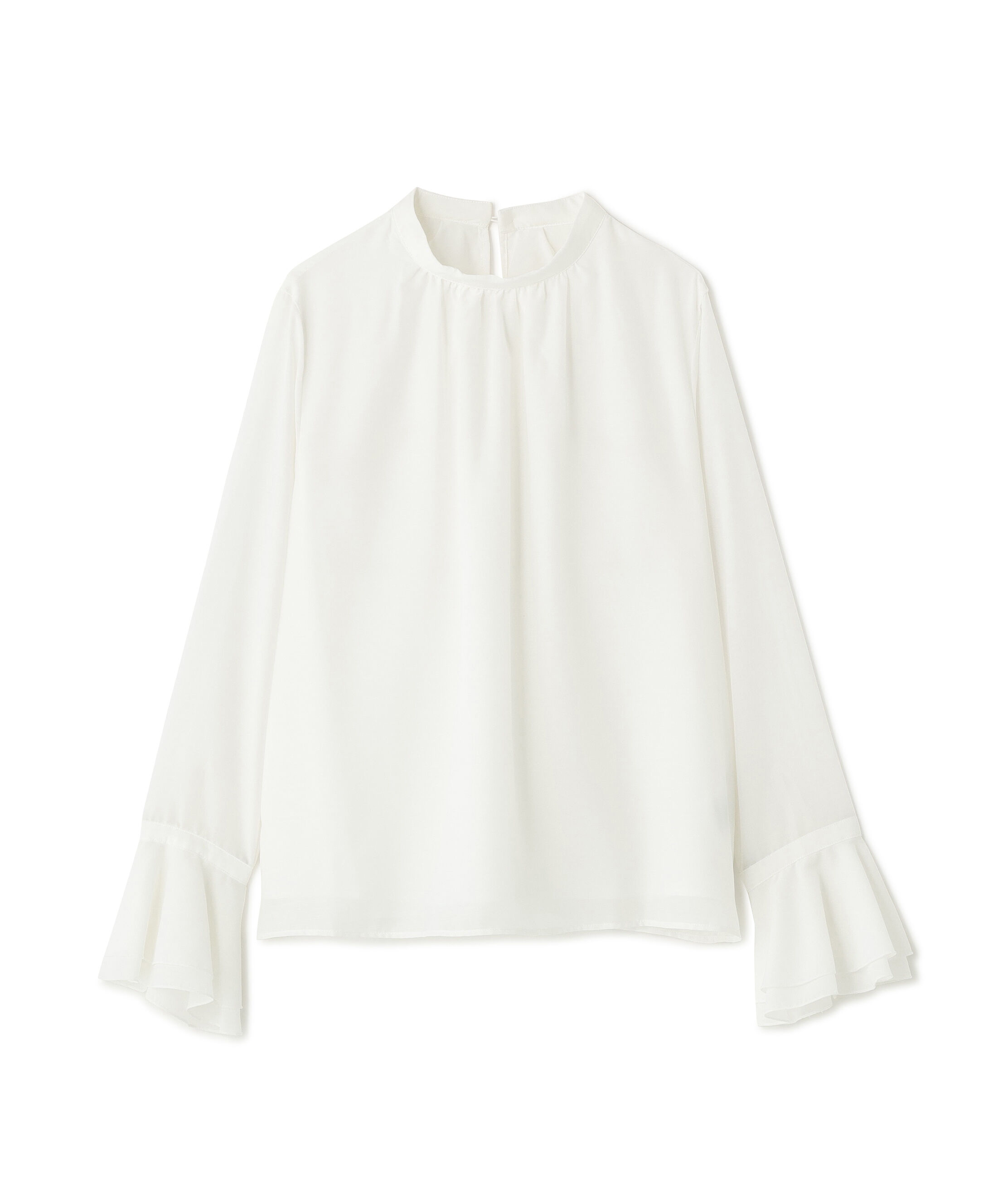  「フレアカフスシアーブラウス」|シャツ・ブラウス|