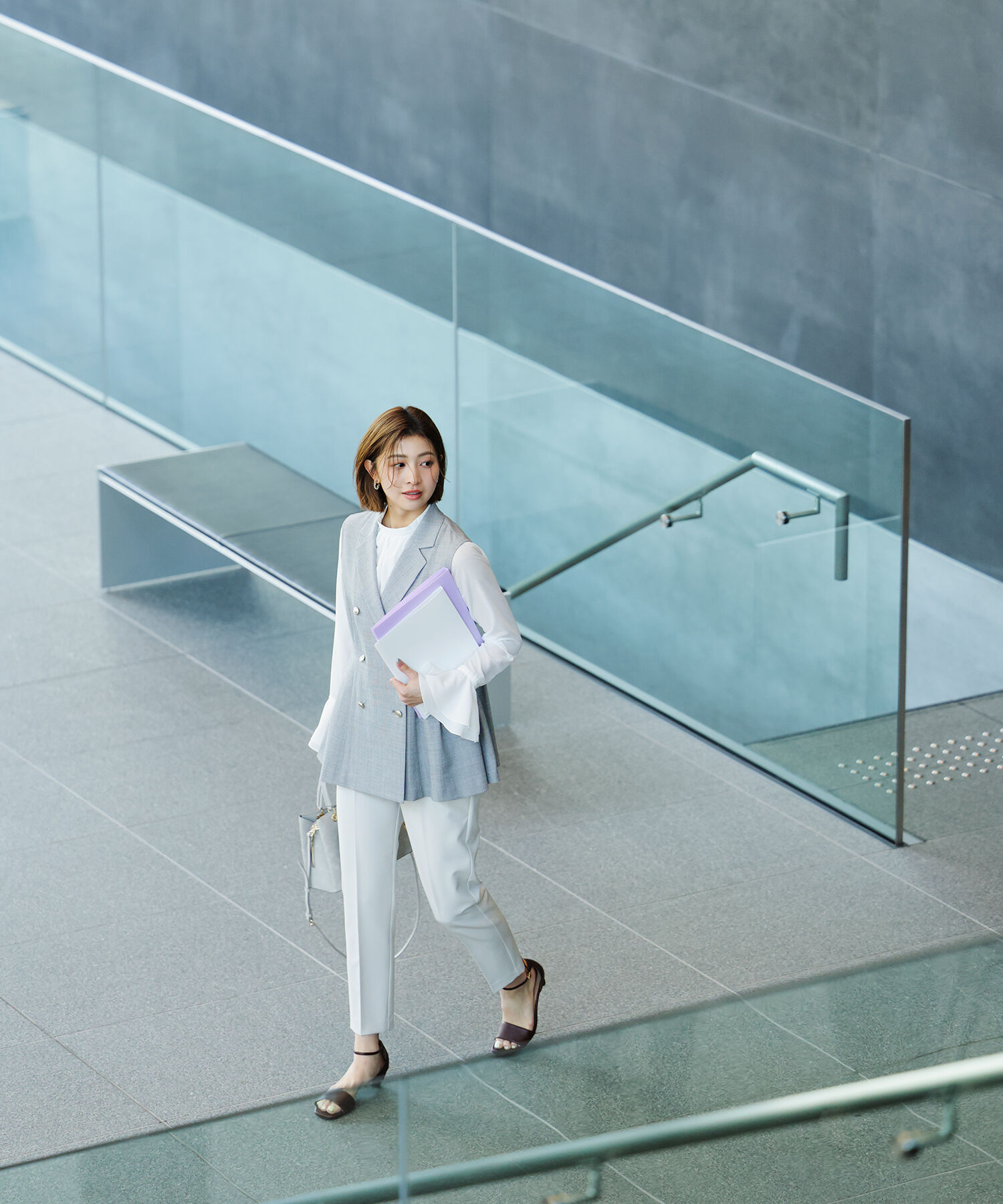  「フレアカフスシアーブラウス」|シャツ・ブラウス|