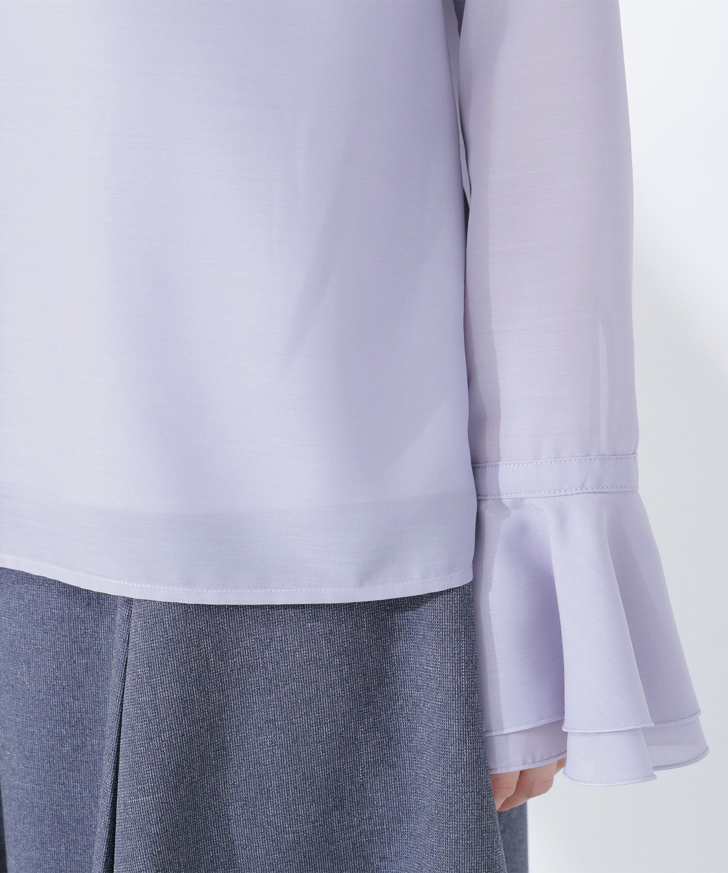  「フレアカフスシアーブラウス」|シャツ・ブラウス|