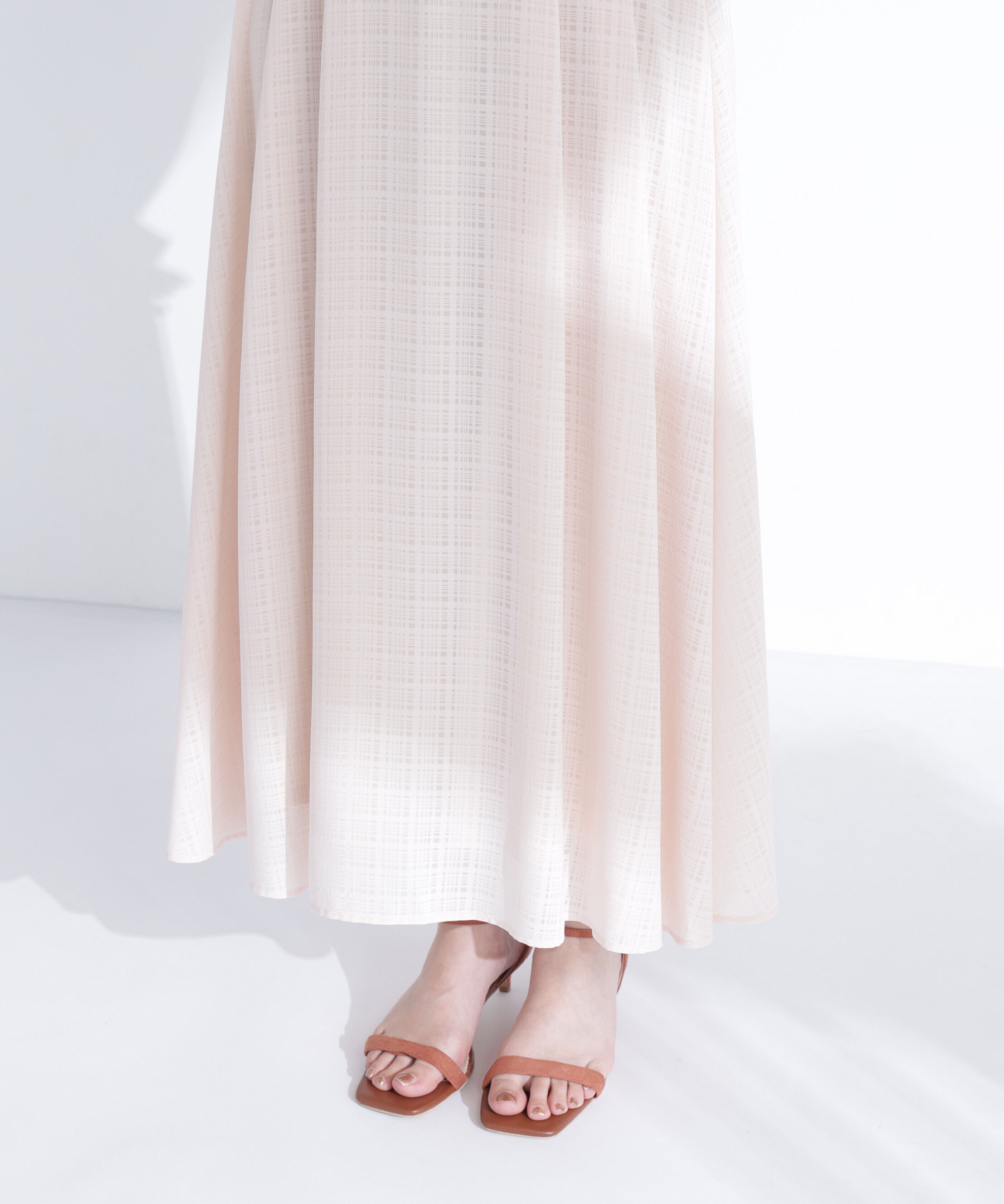  「シャドーチェックカシュクールワンピース」|ワンピース|