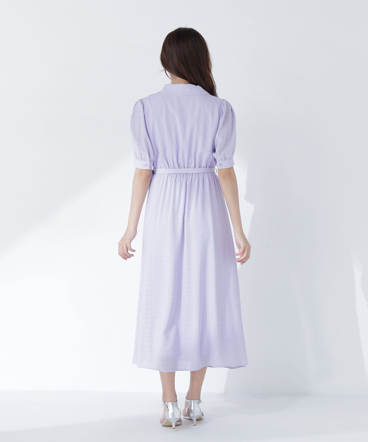  「シャドーチェックカシュクールワンピース」|ワンピース|