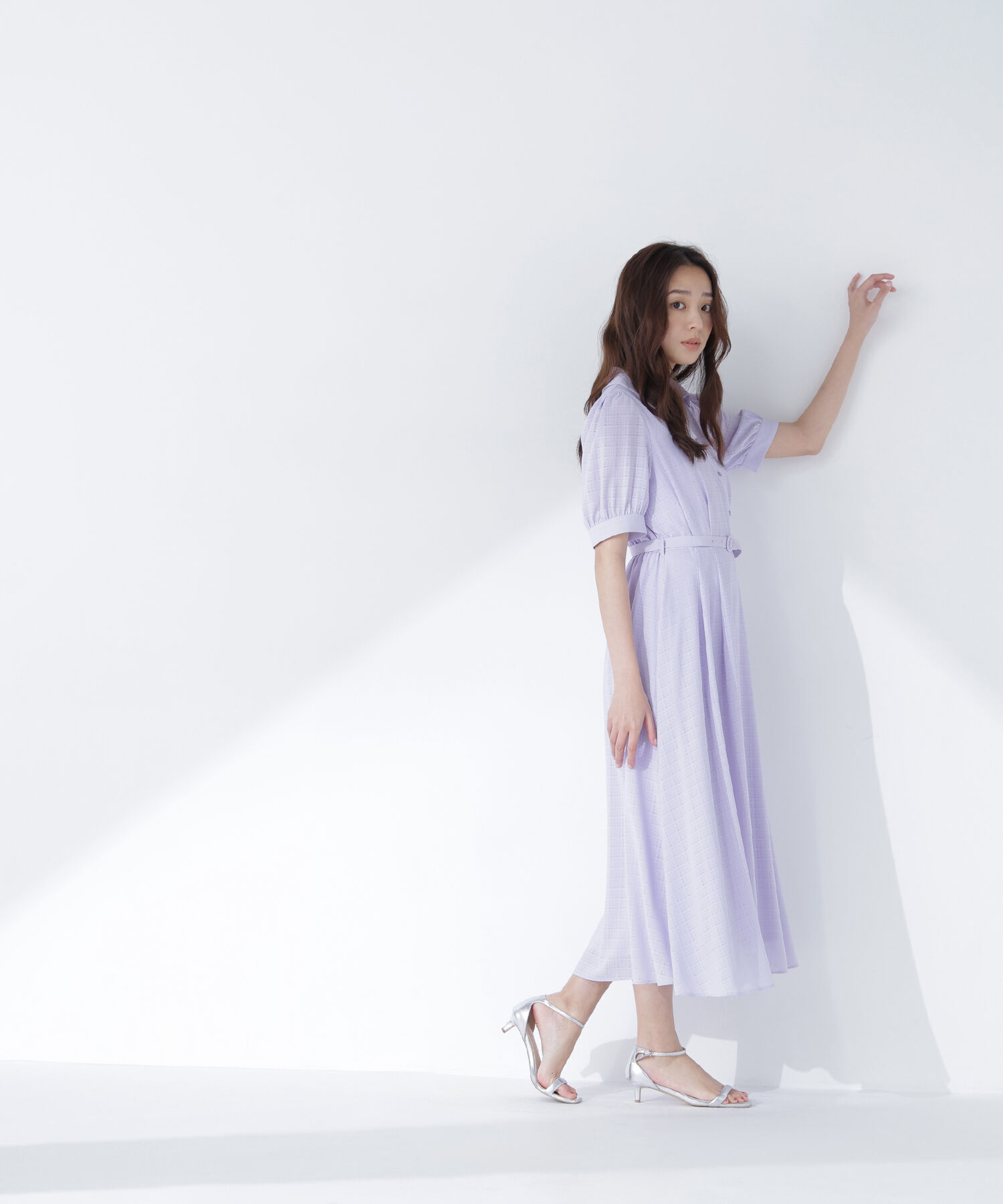  「シャドーチェックカシュクールワンピース」|ワンピース|