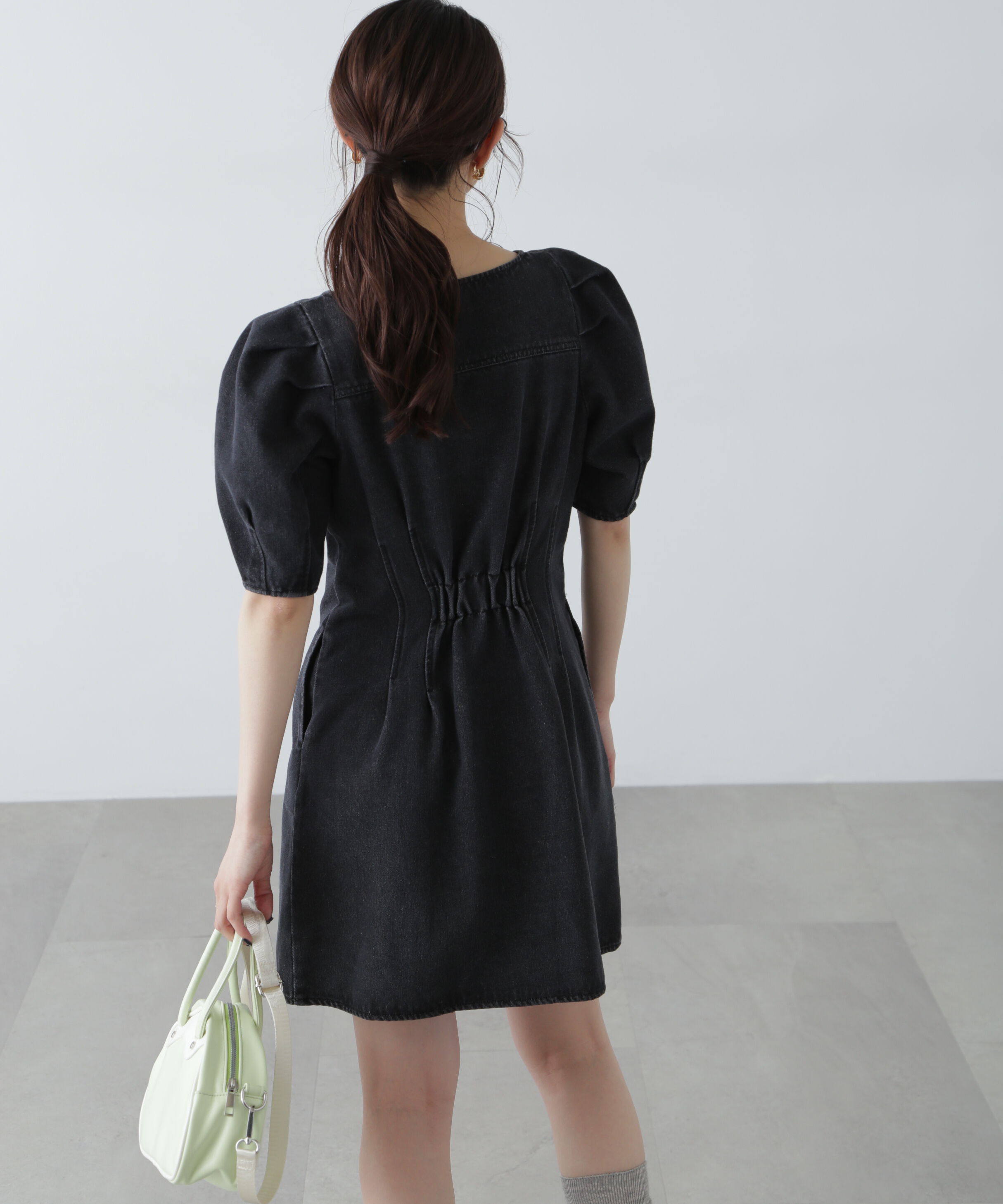  「デニムミニワンピース」|ワンピース|