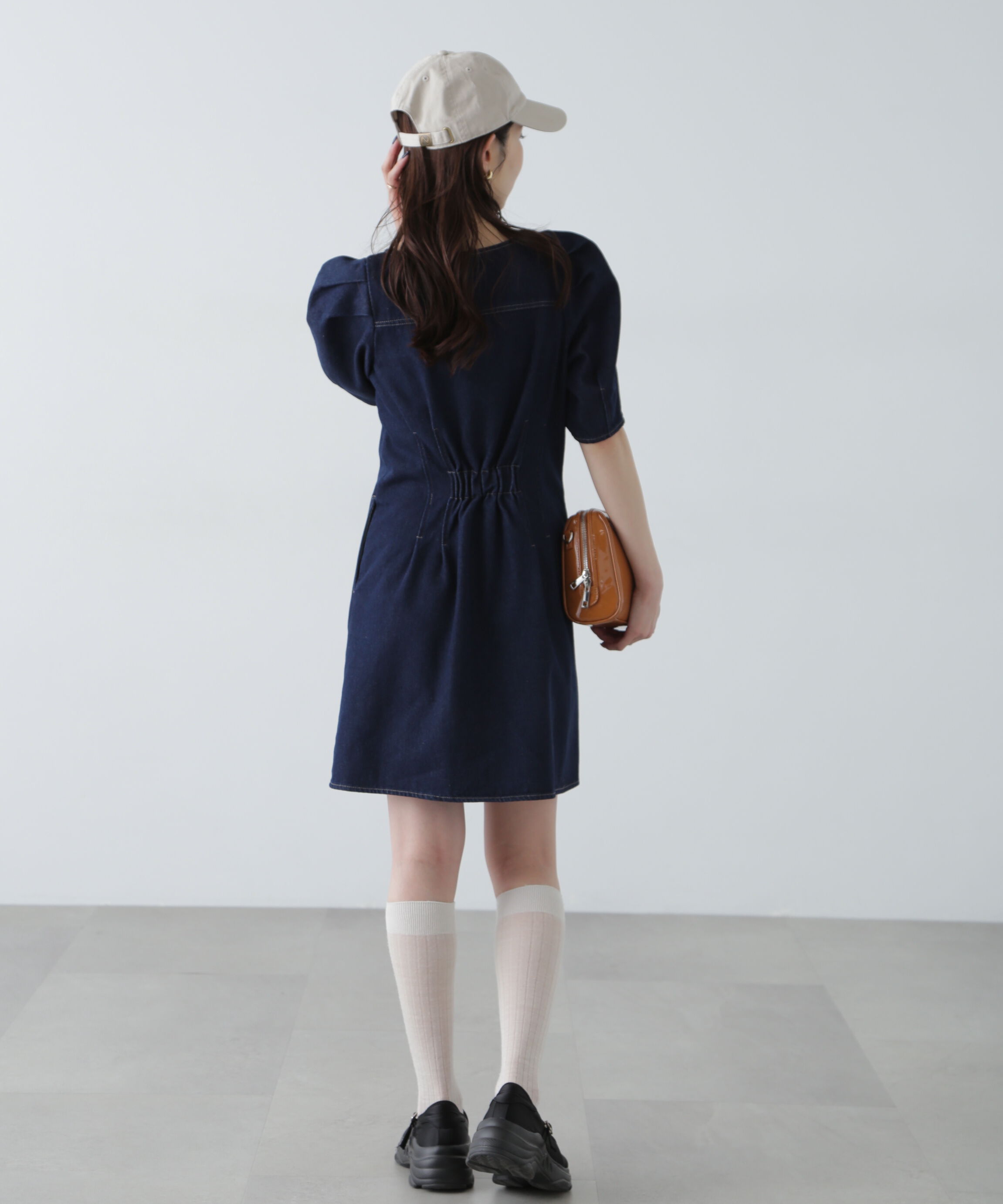  「デニムミニワンピース」|ワンピース|