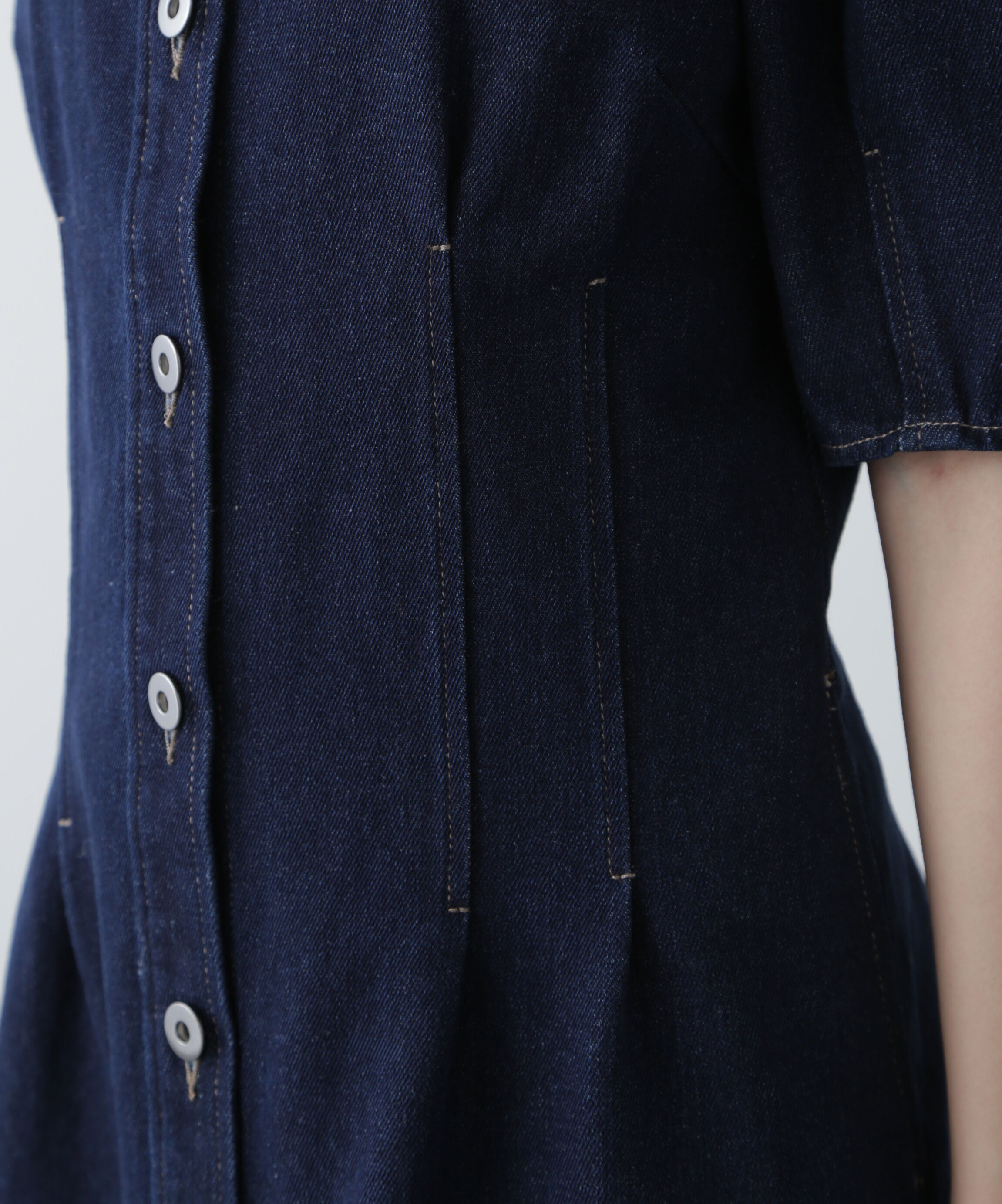  「デニムミニワンピース」|ワンピース|