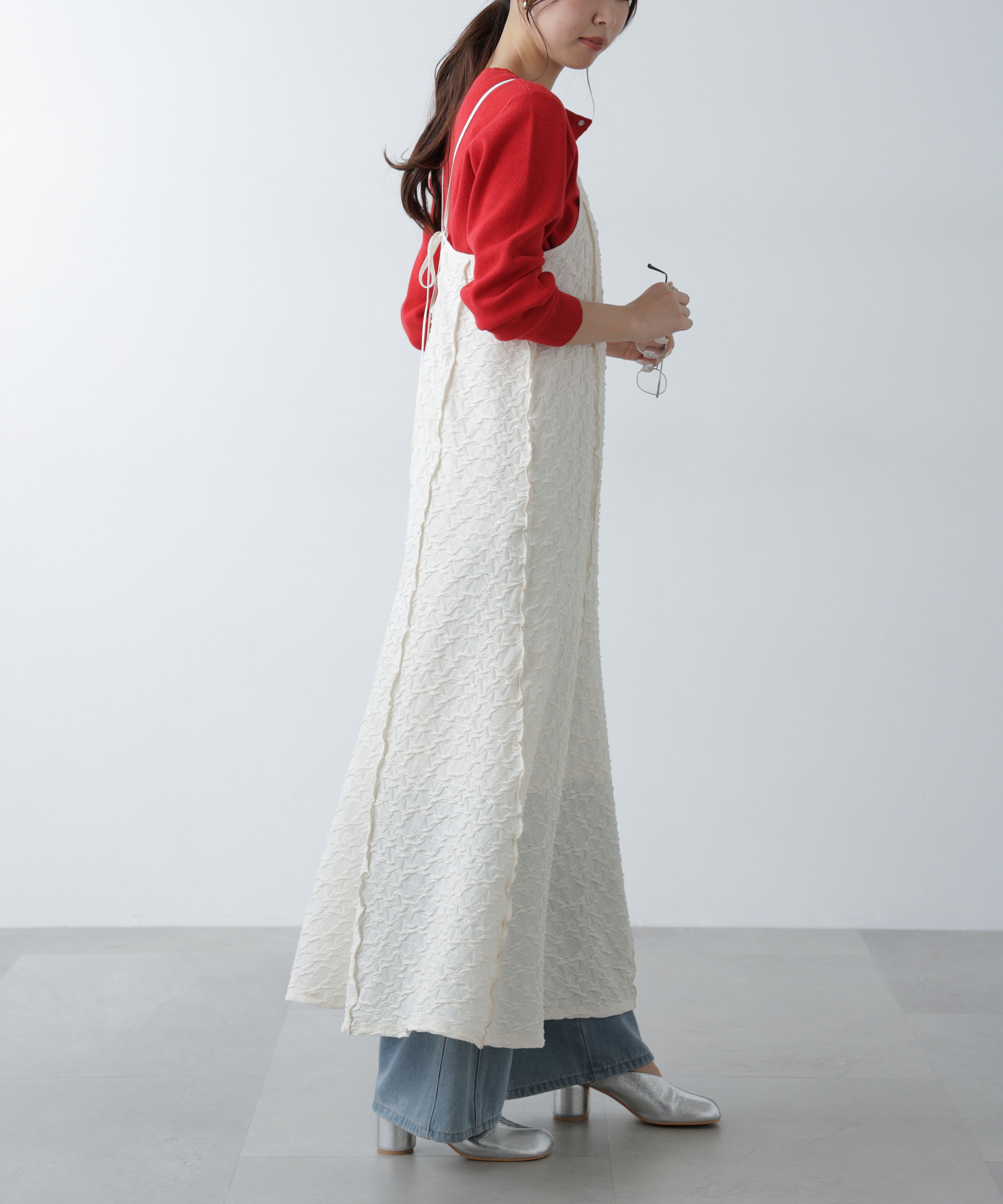  「パネルフレアキャミワンピース」|ワンピース|