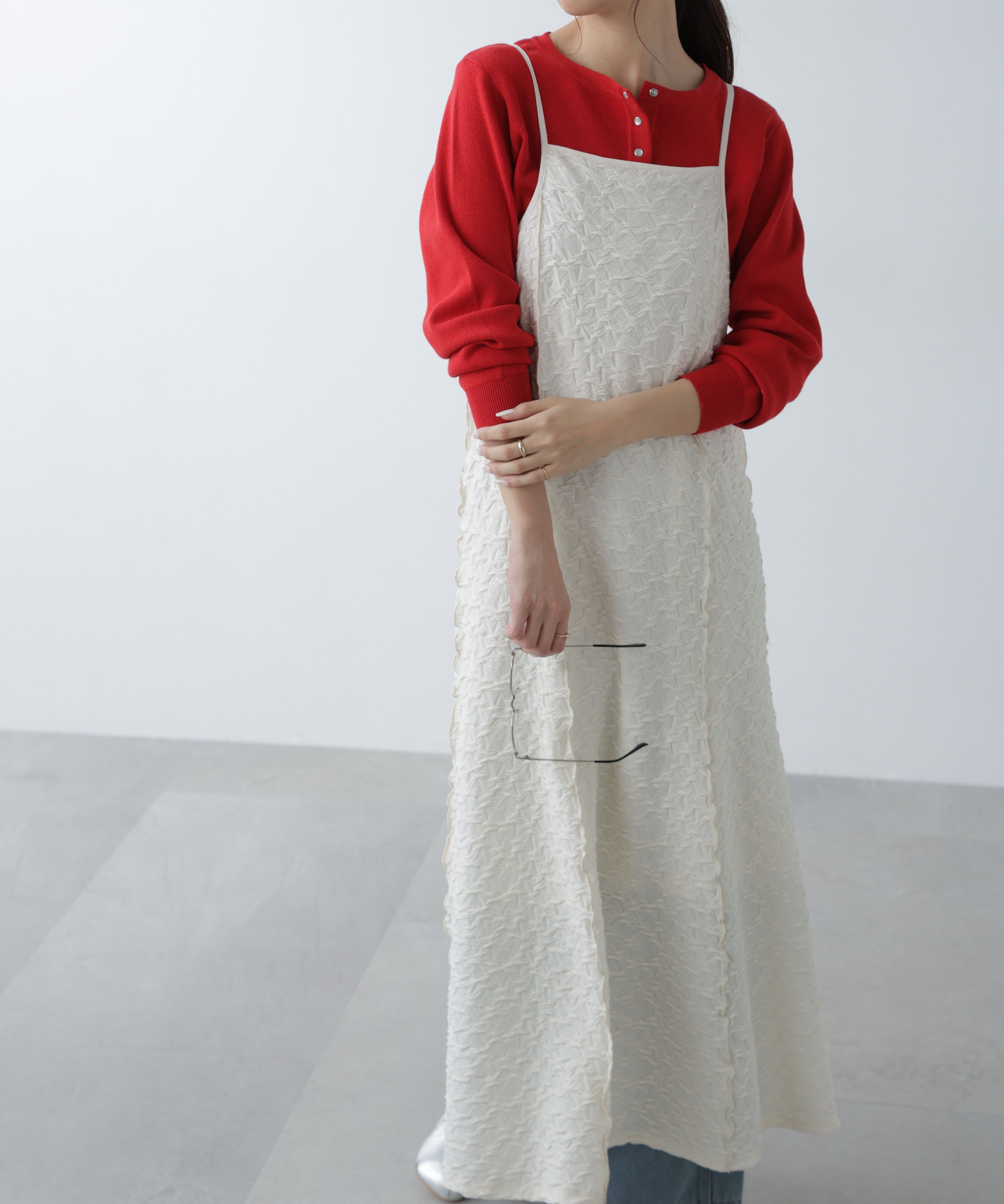  「パネルフレアキャミワンピース」|ワンピース|