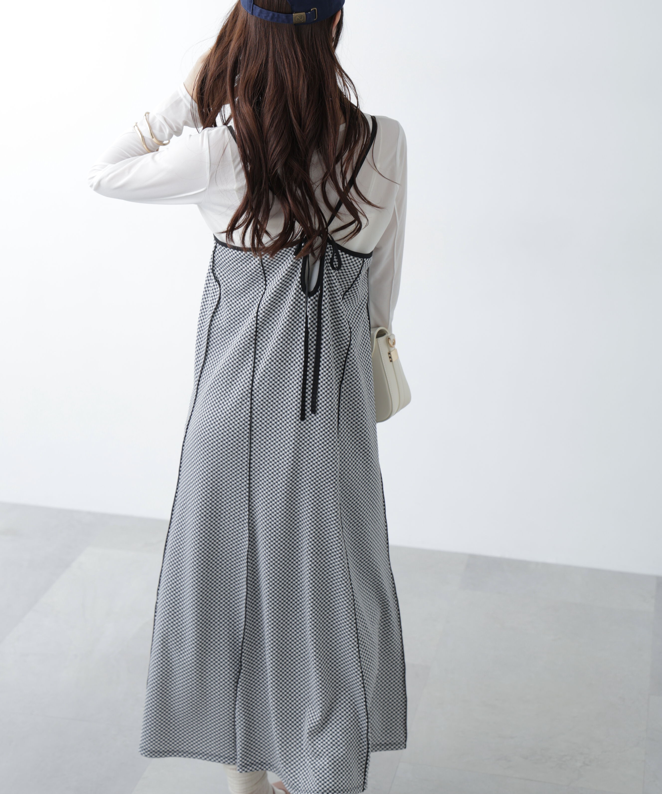  「パネルフレアキャミワンピース」|ワンピース|