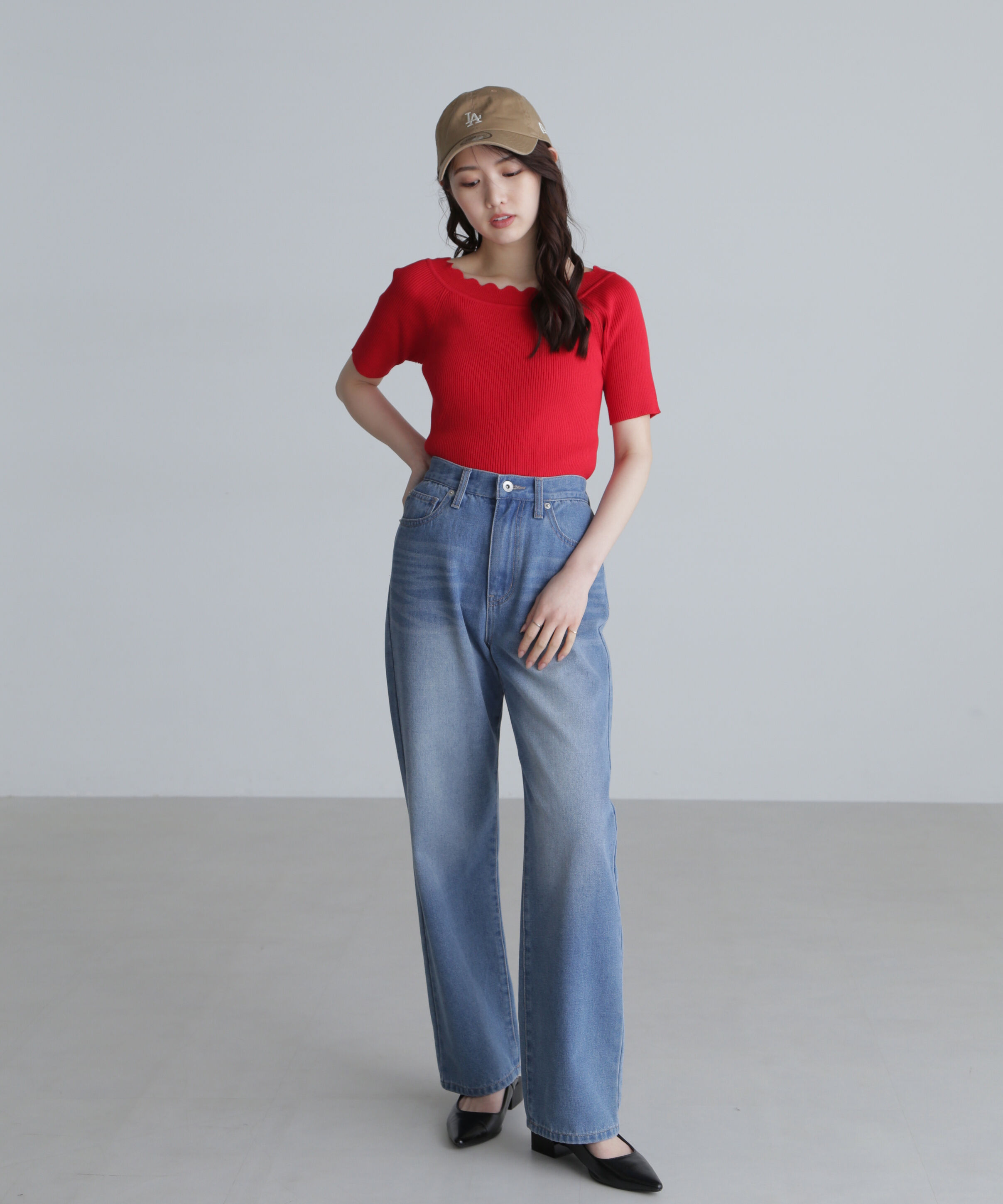  「２ＷＡＹオフショルスカラップニット」|ニット・セーター|