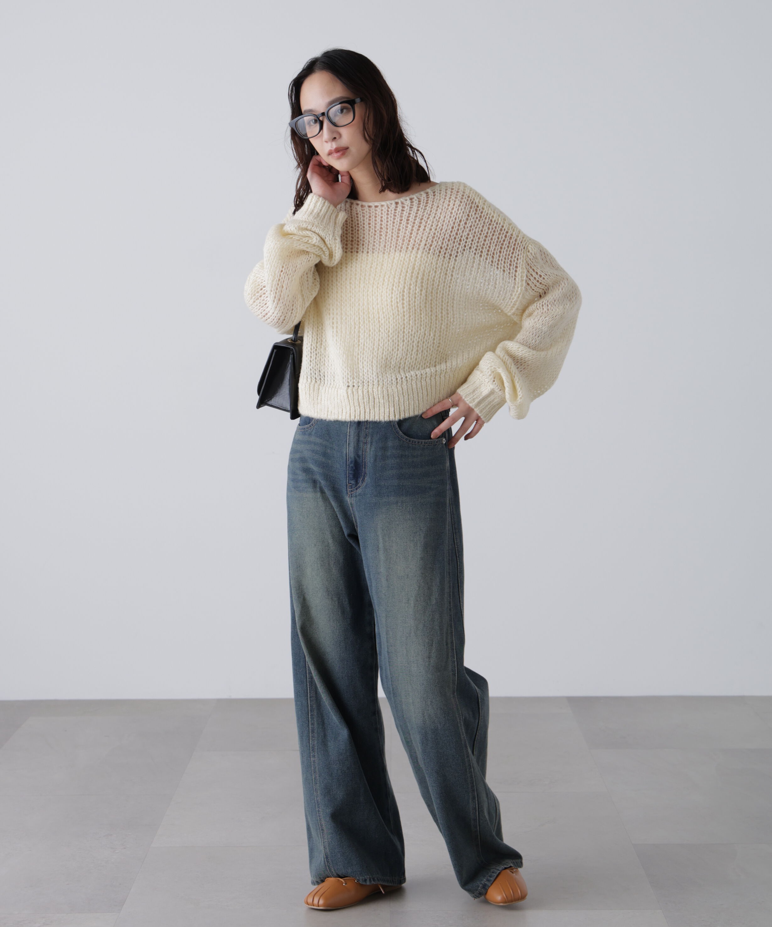  「シアーモヘヤラメニット」|ニット・セーター|