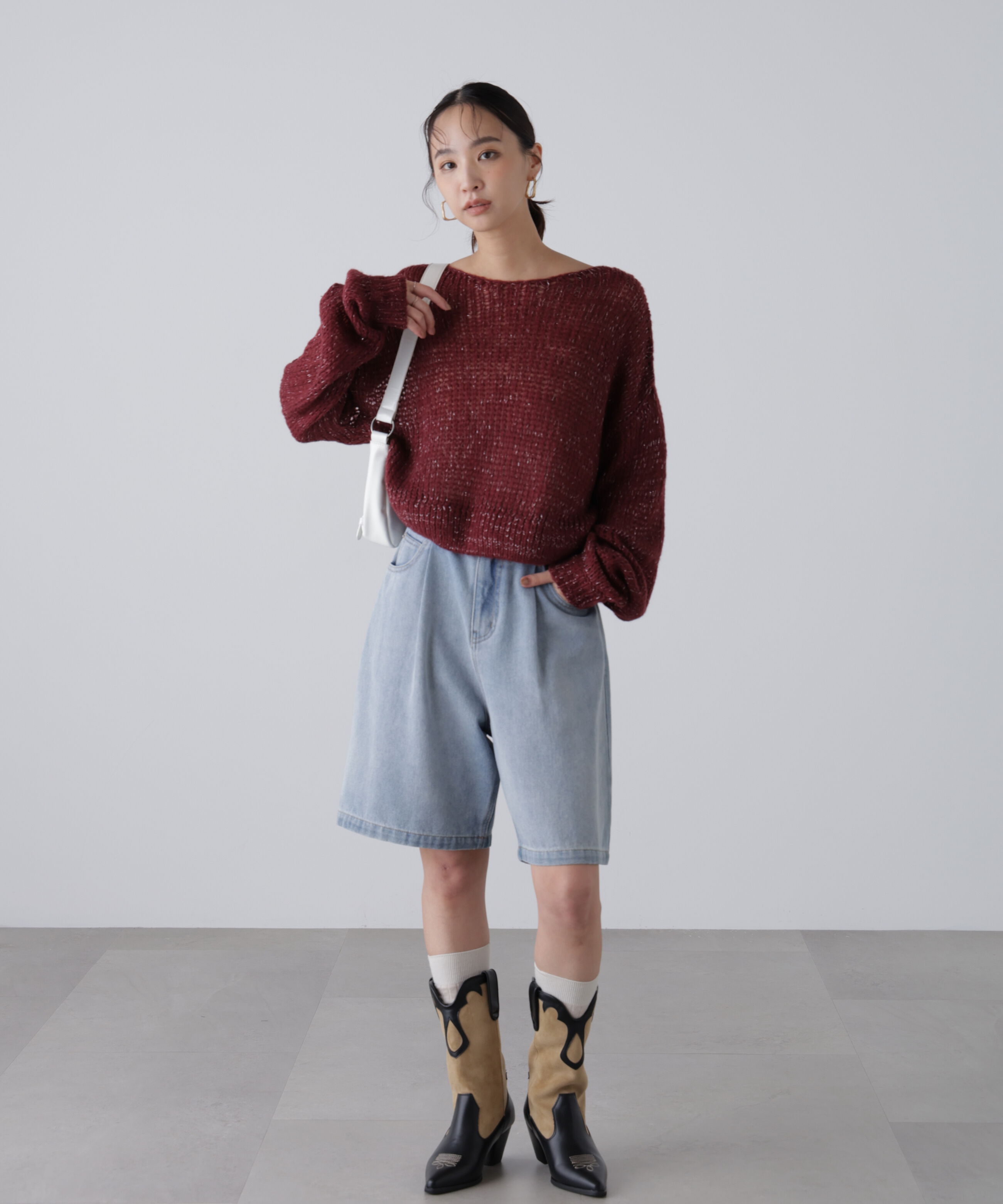  「シアーモヘヤラメニット」|ニット・セーター|