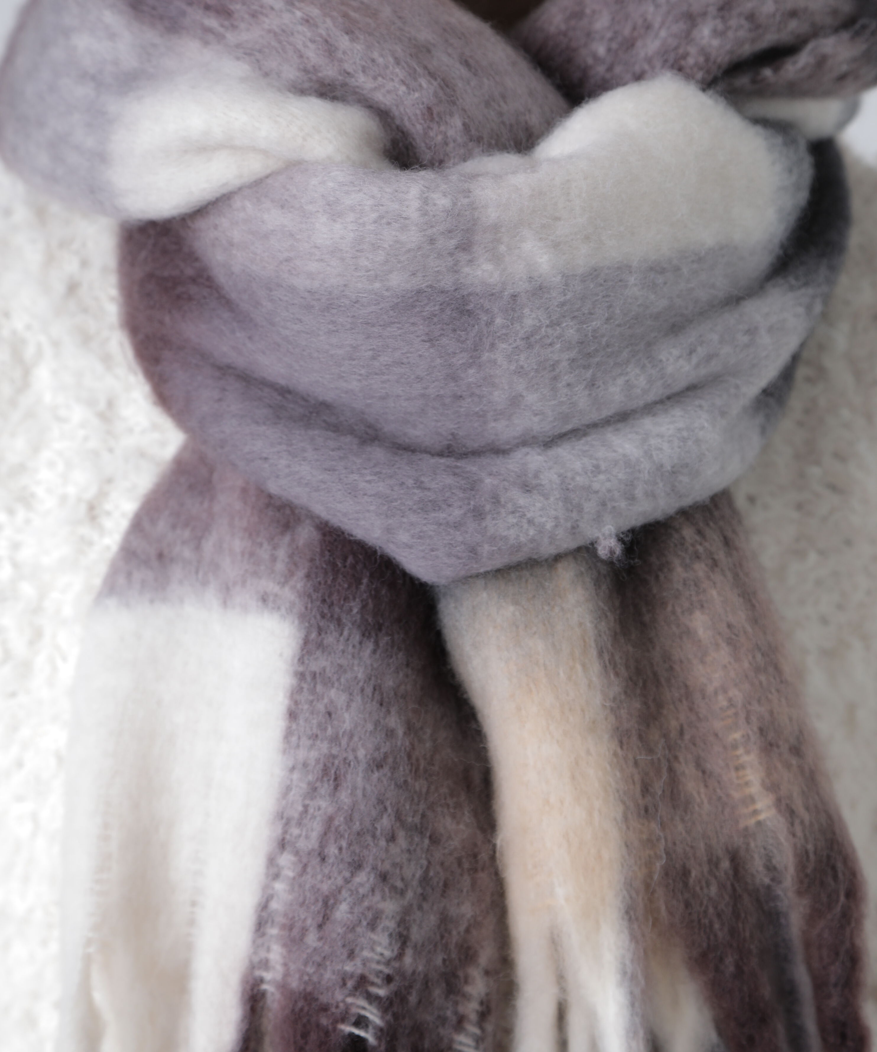  「大判チェックストール」|ソックス|