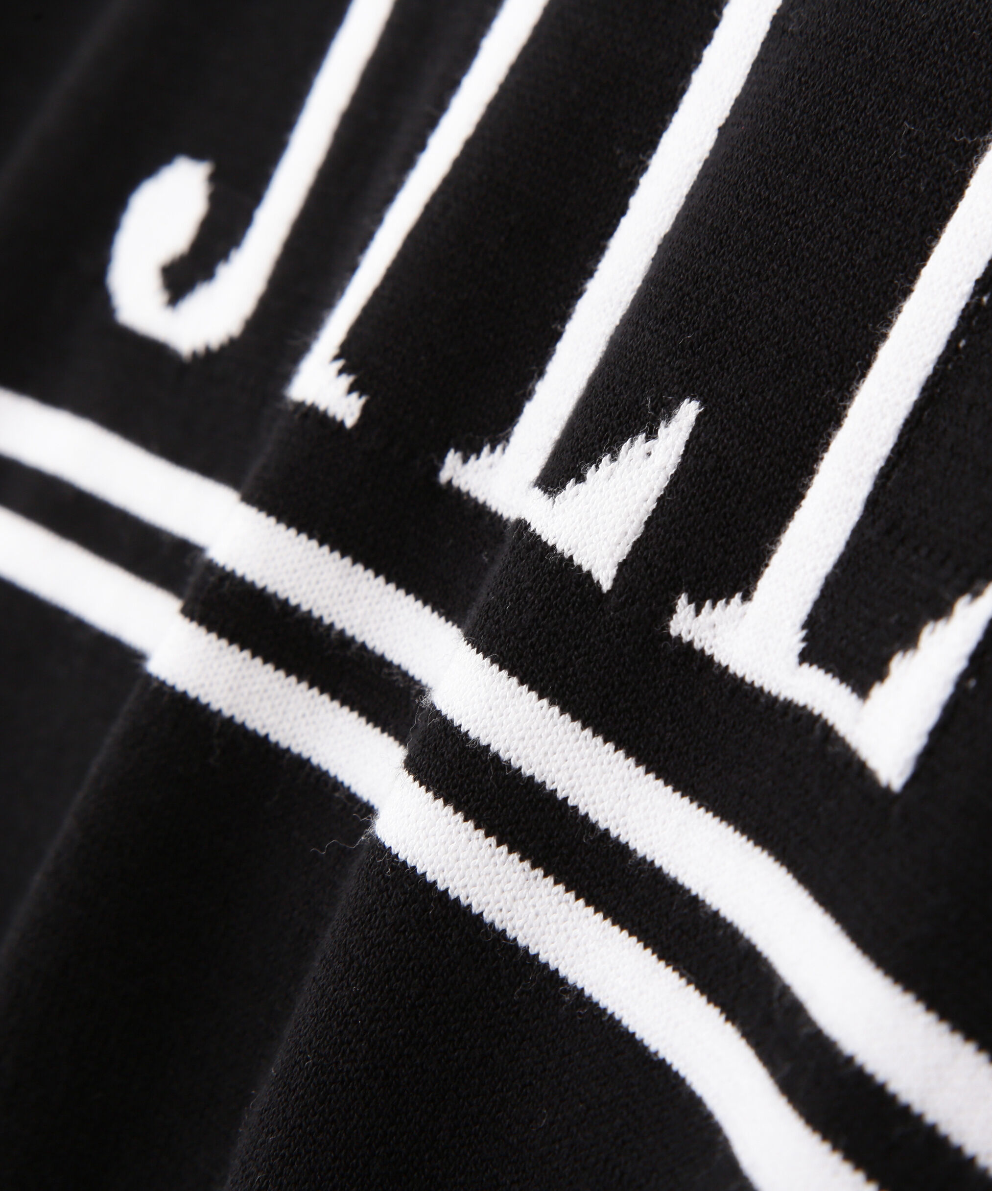  「バイカラービッグロゴニット五分袖」|ニット・セーター|