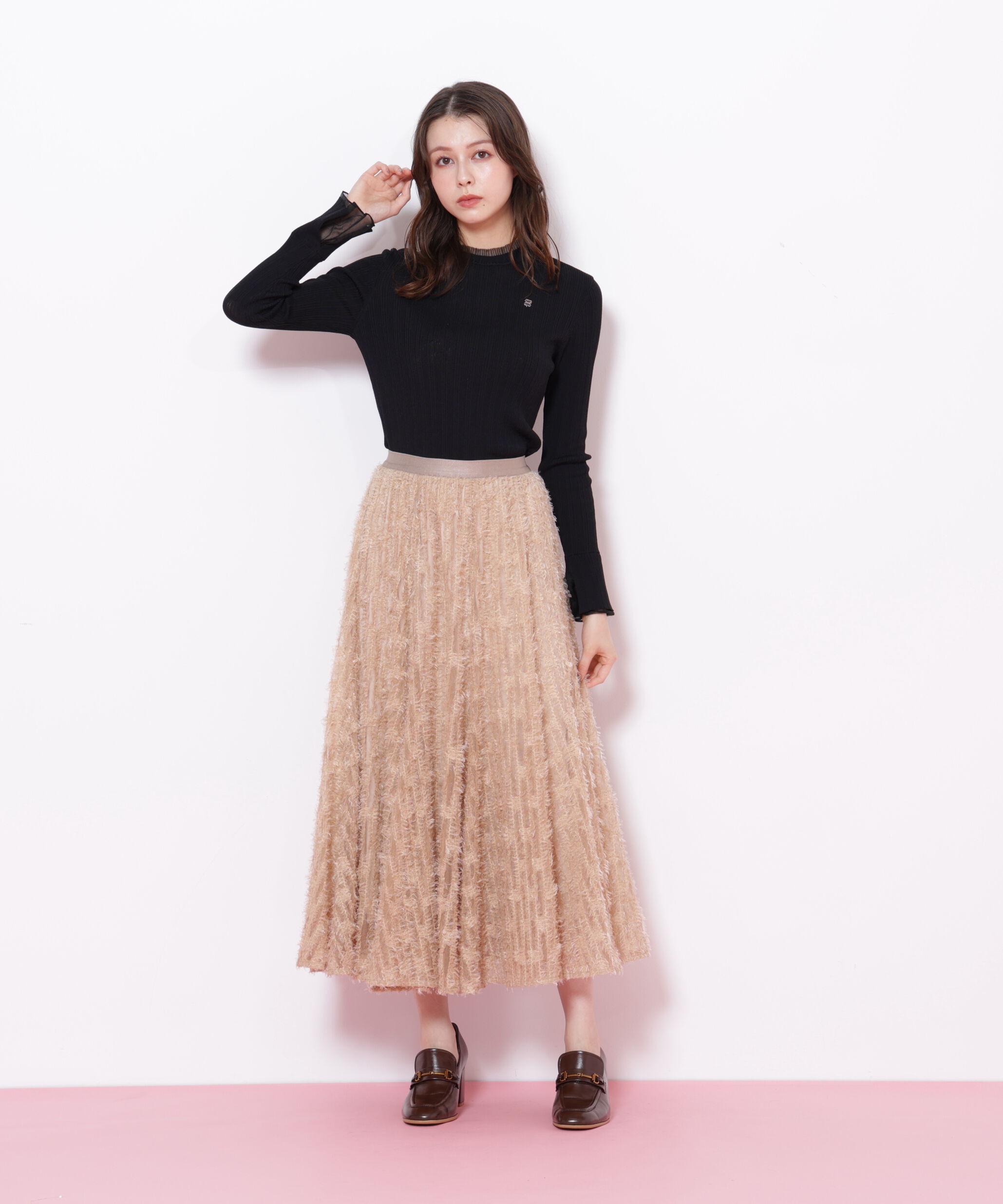  「シアーフリルニット」|ニット・セーター|