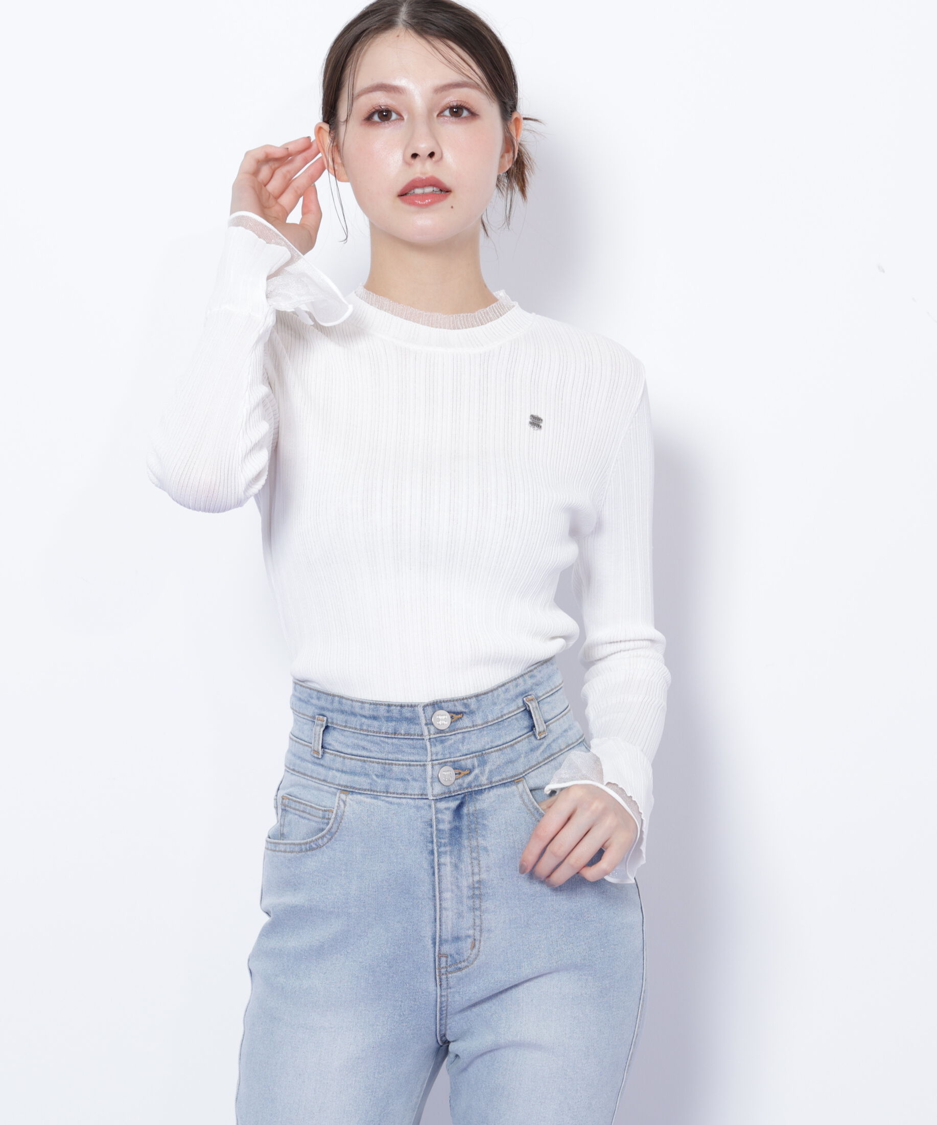  「シアーフリルニット」|ニット・セーター|