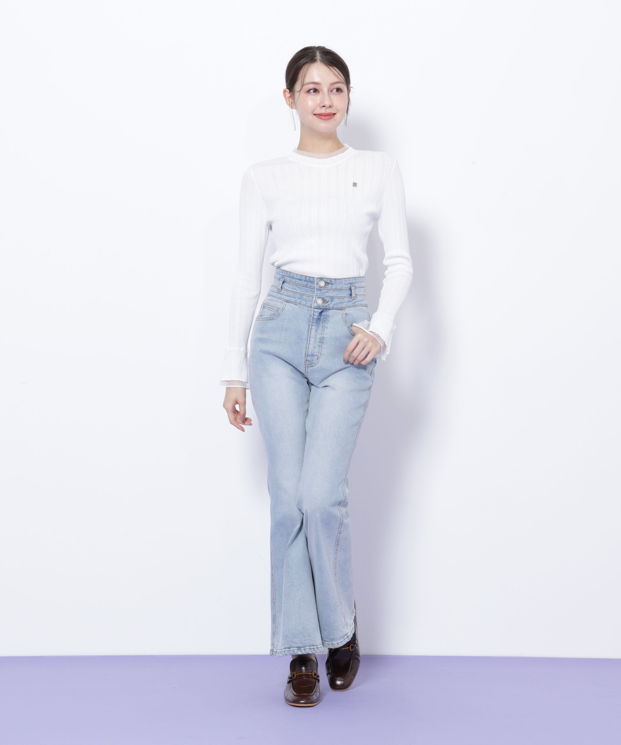  「シアーフリルニット」|ニット・セーター|