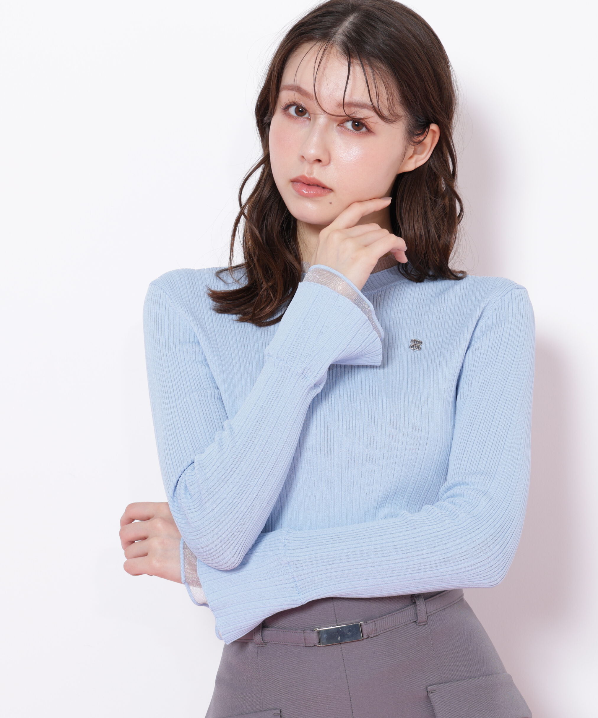  「シアーフリルニット」|ニット・セーター|