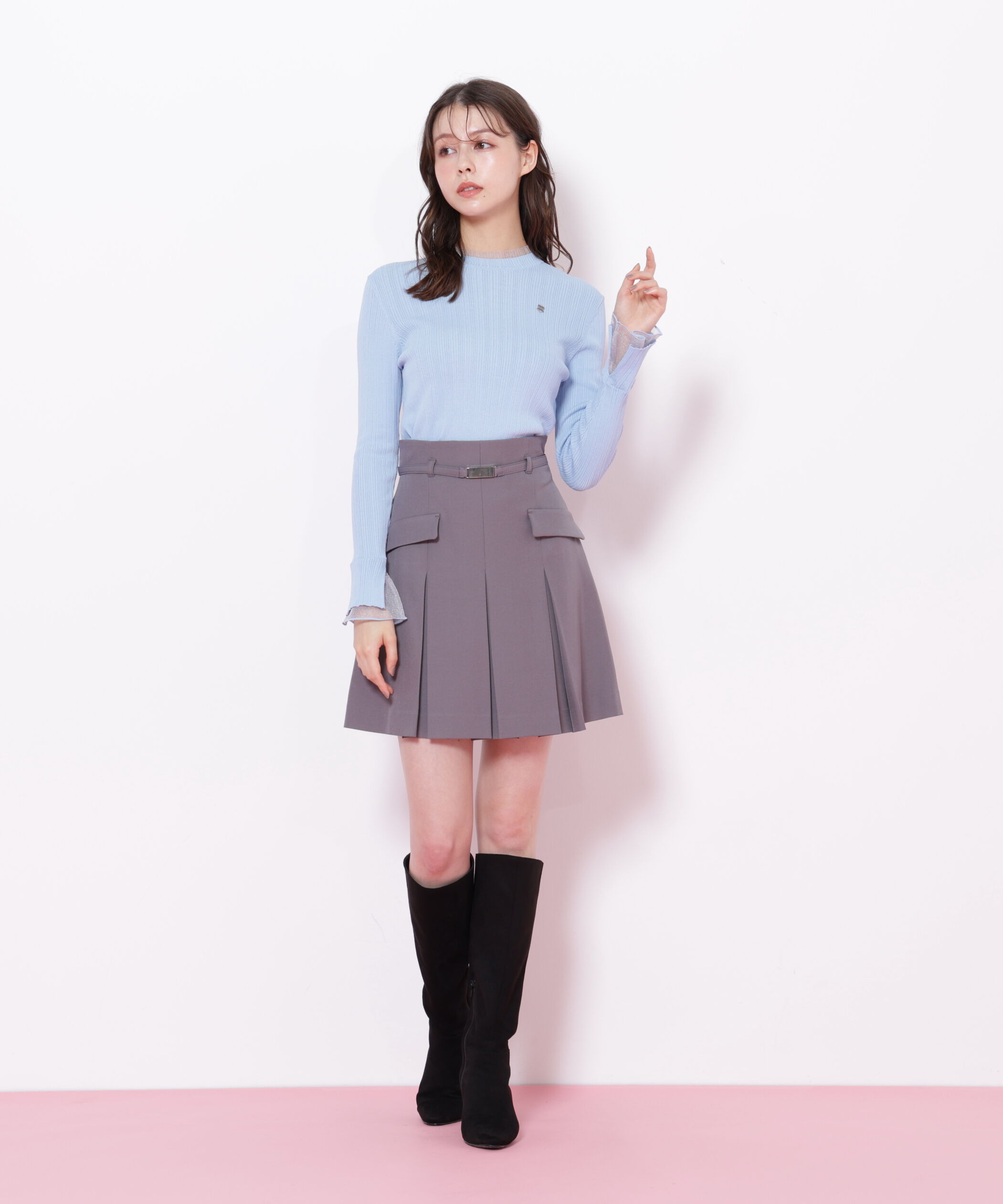  「シアーフリルニット」|ニット・セーター|