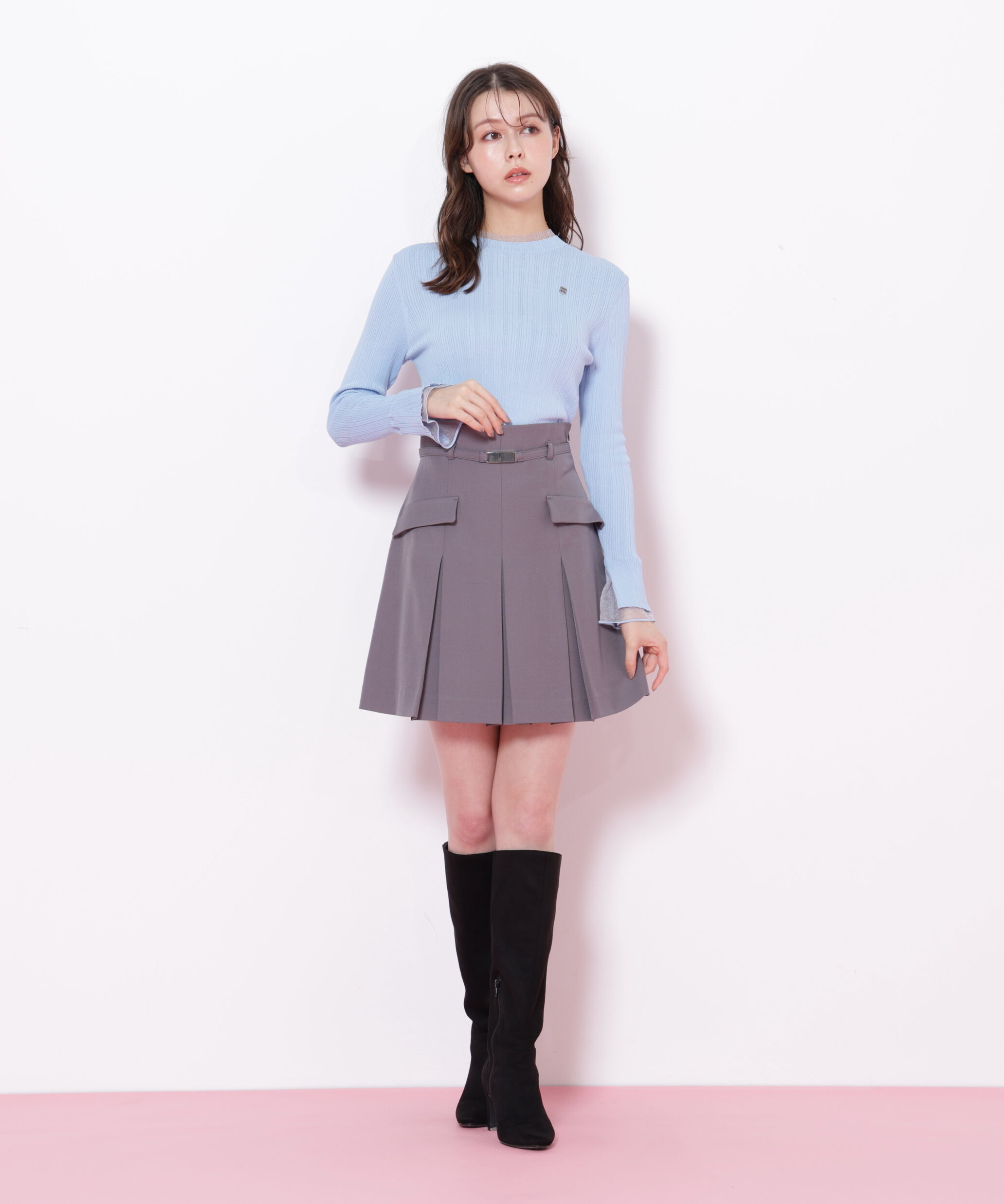  「シアーフリルニット」|ニット・セーター|