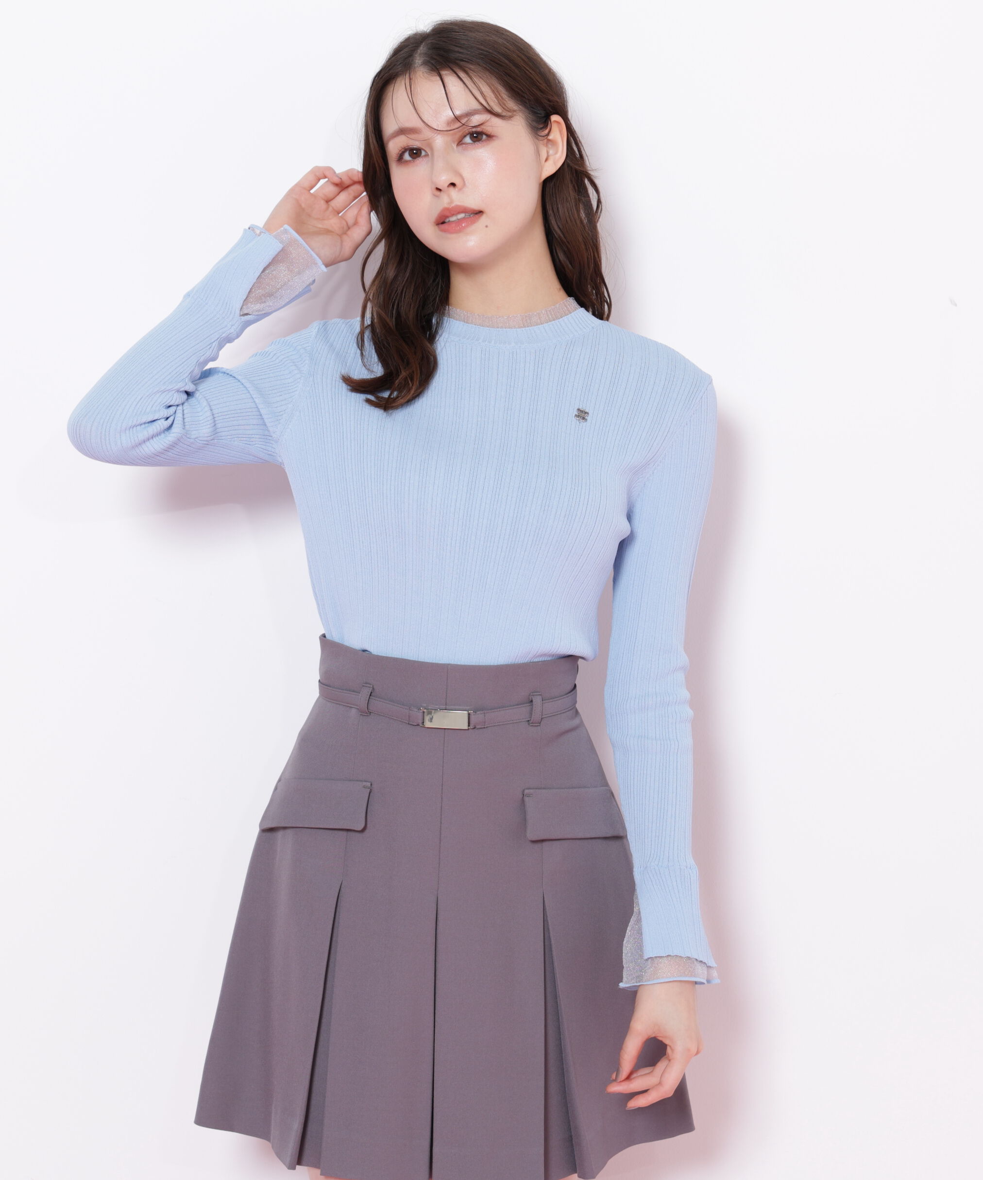  「シアーフリルニット」|ニット・セーター|