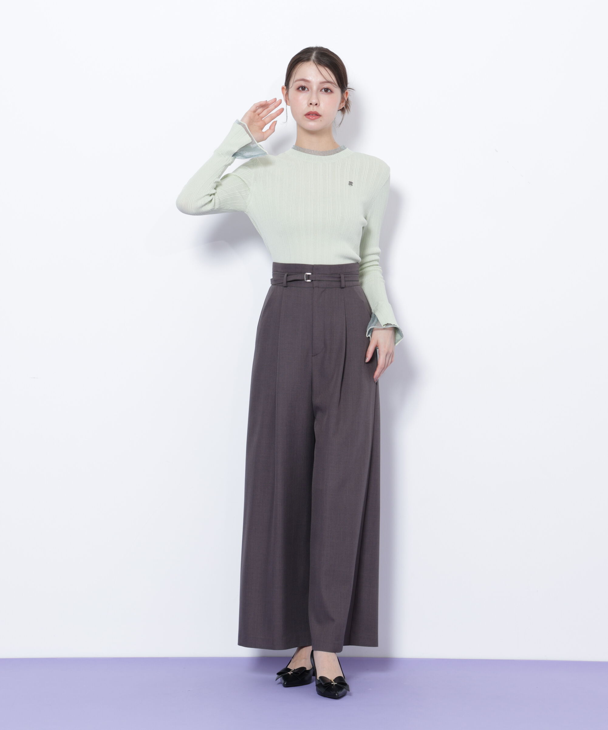  「シアーフリルニット」|ニット・セーター|