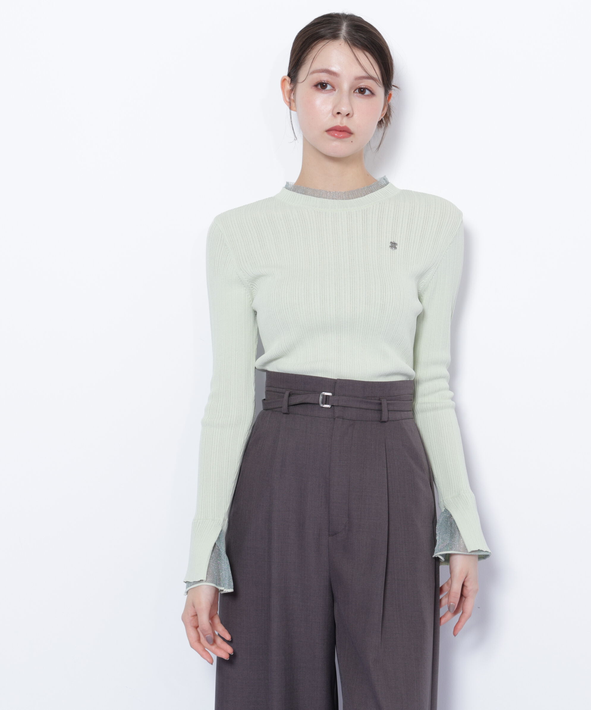  「シアーフリルニット」|ニット・セーター|