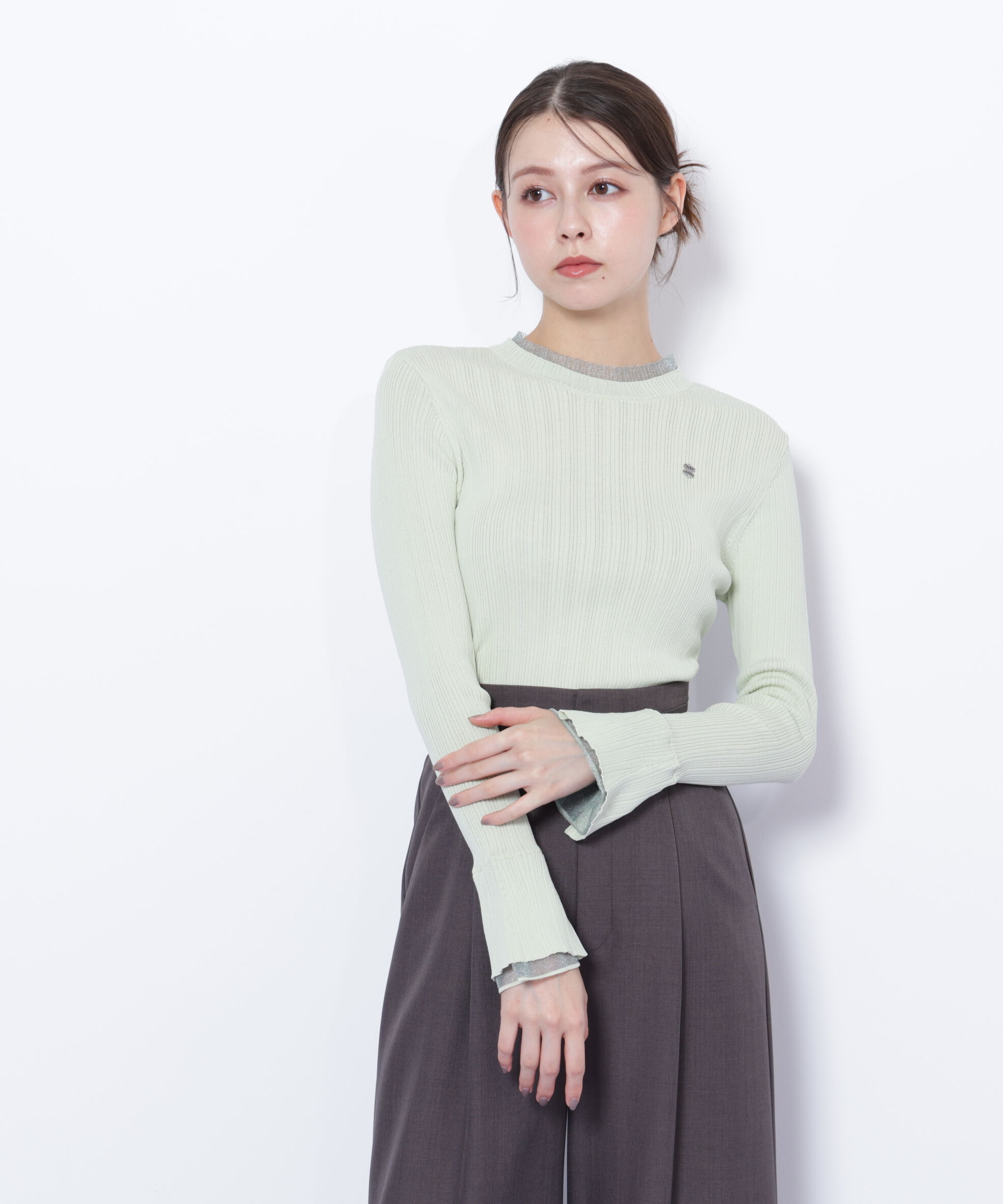  「シアーフリルニット」|ニット・セーター|