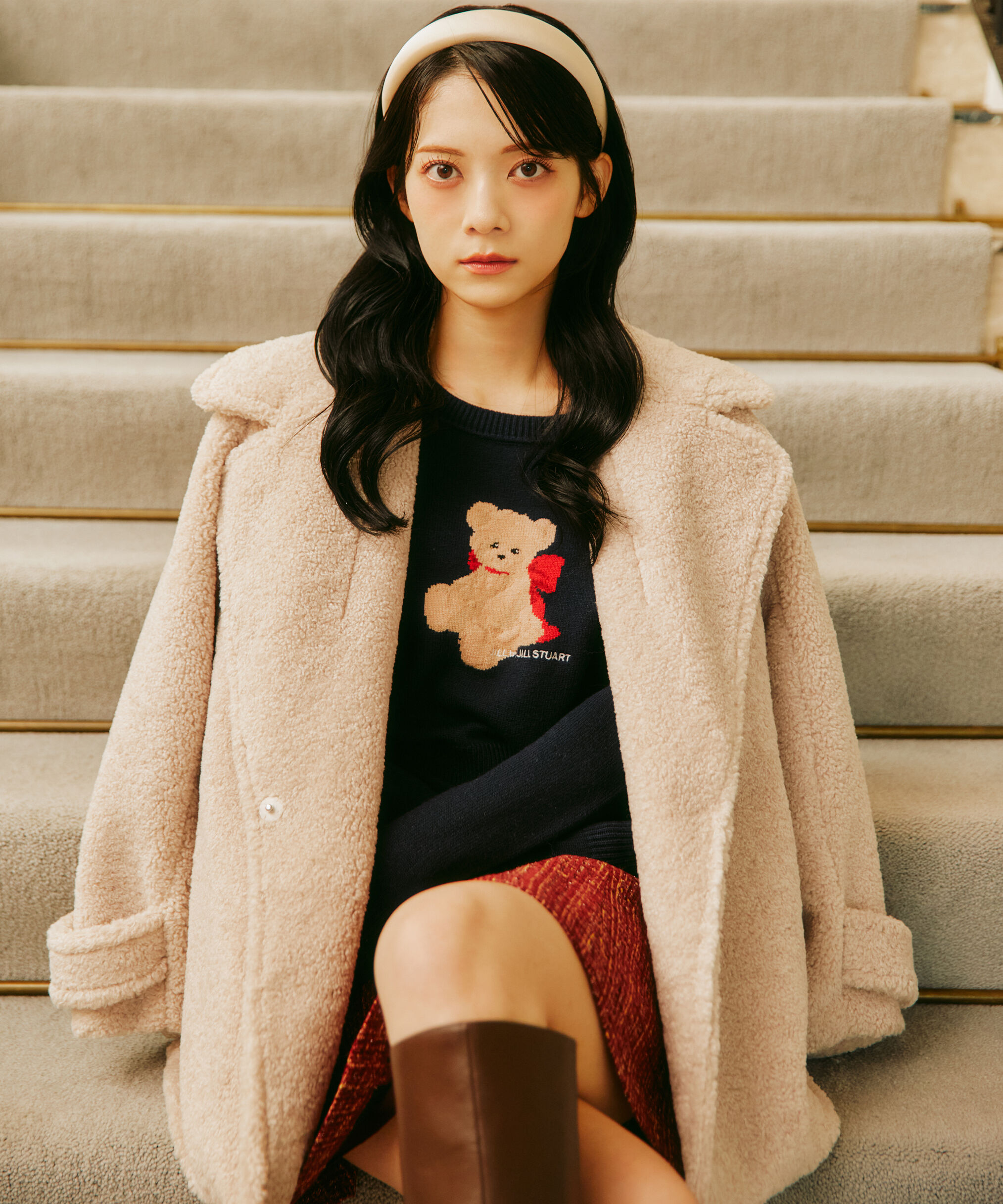  「くるくるボアコート」|その他|ベージュ