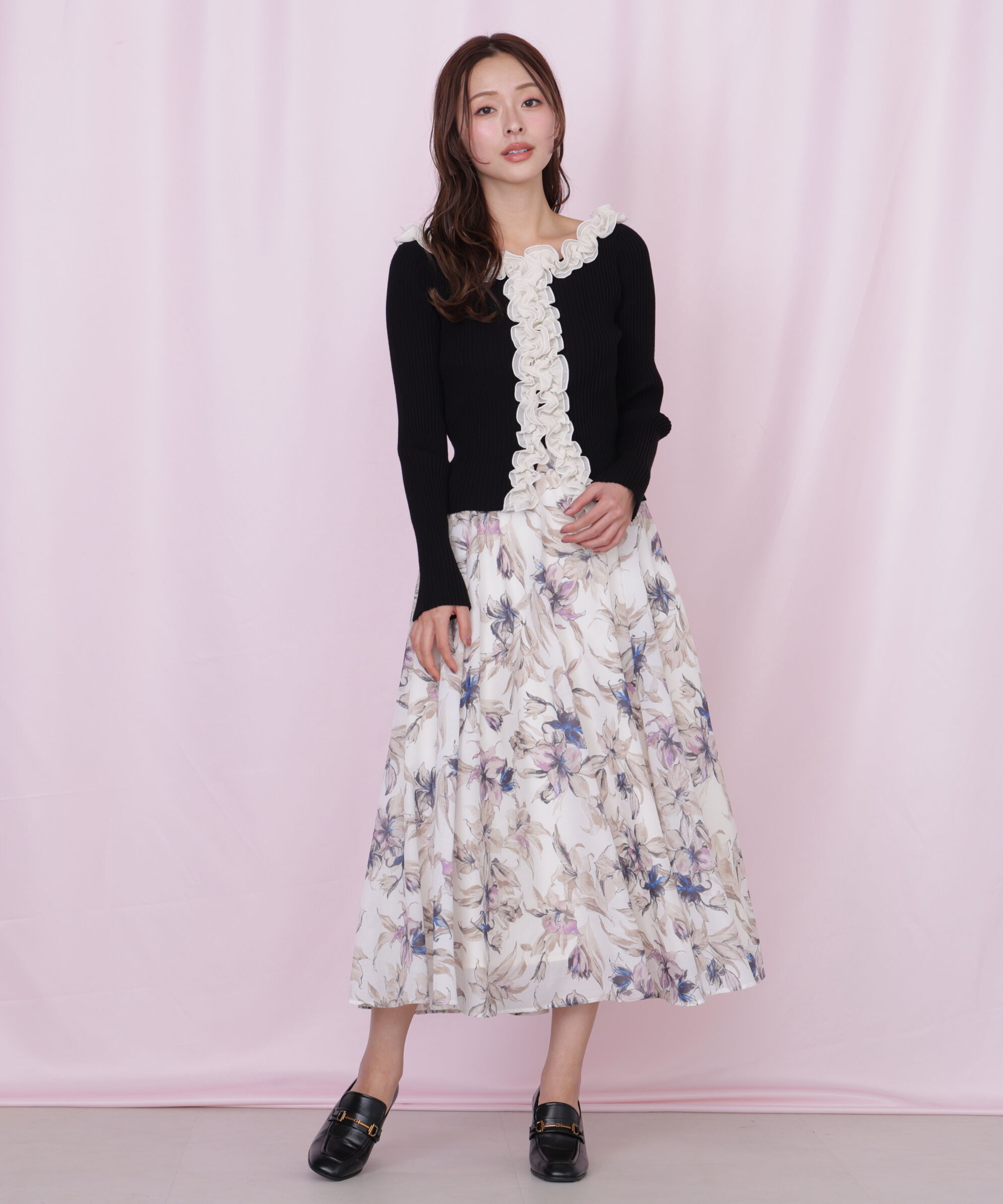  「フリルトリムニット」|ニット・セーター|